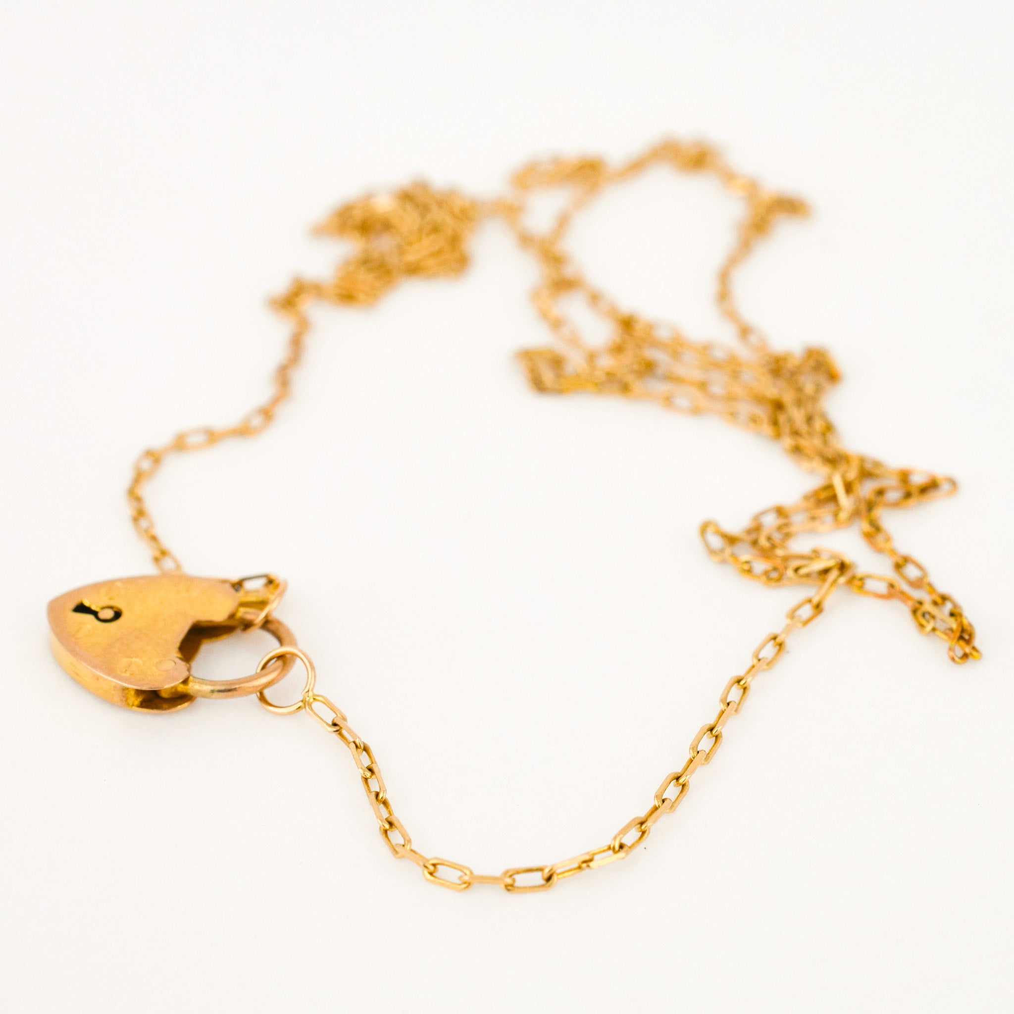 Antique Heart Padlock Clasp Conversion Necklace