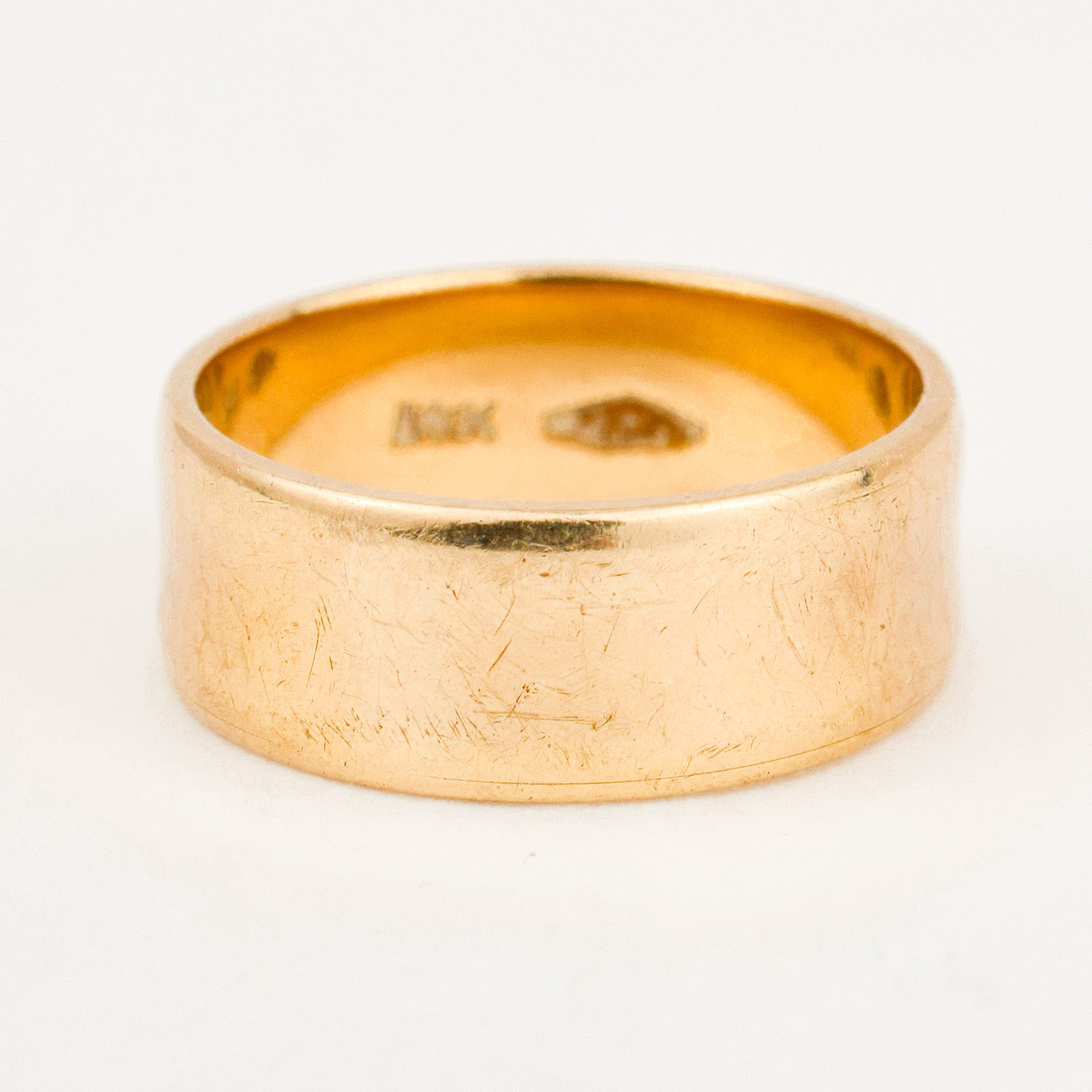 vintage gold 6.8mm Organic Gold Band