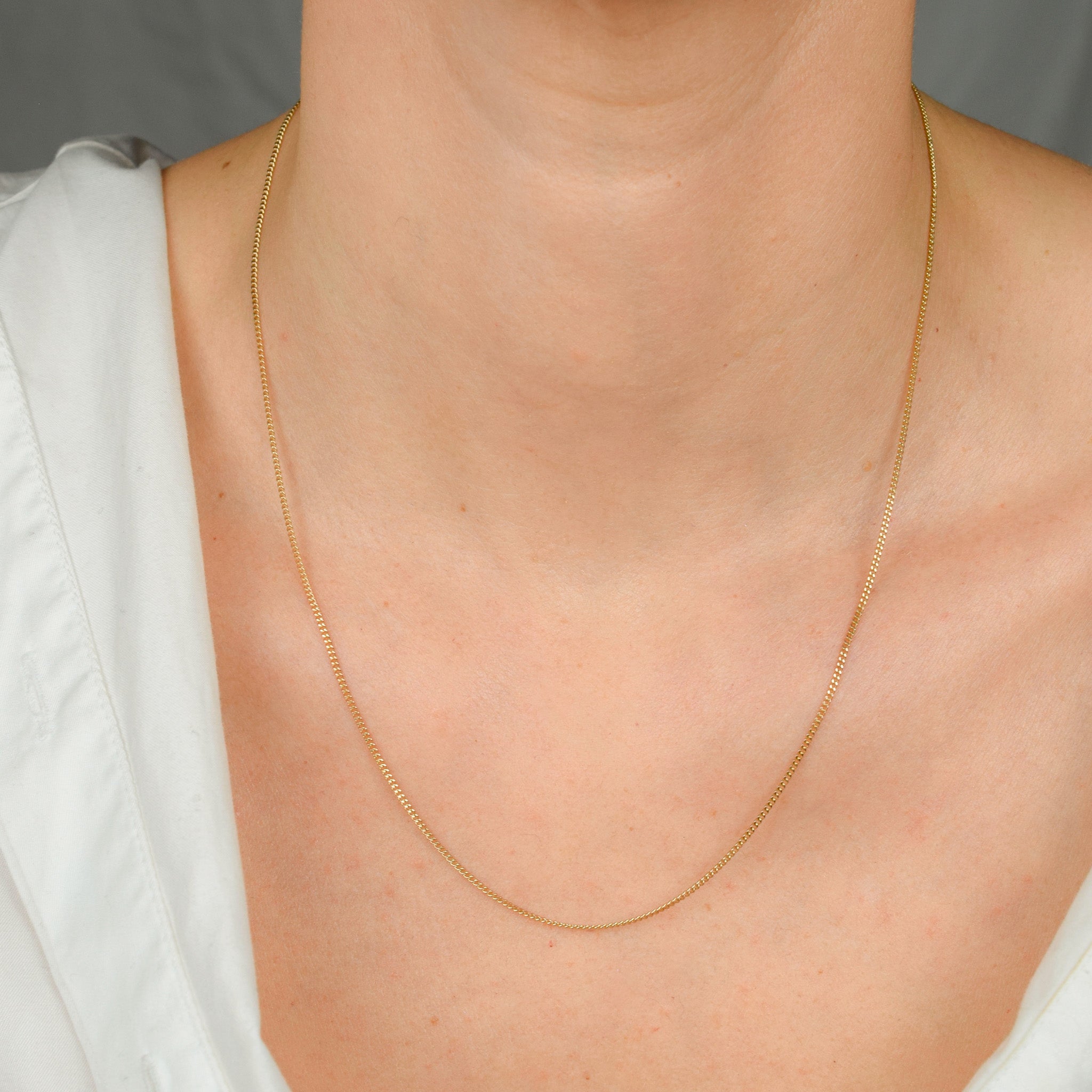 19.75" Dainty Curb Chain Necklace 