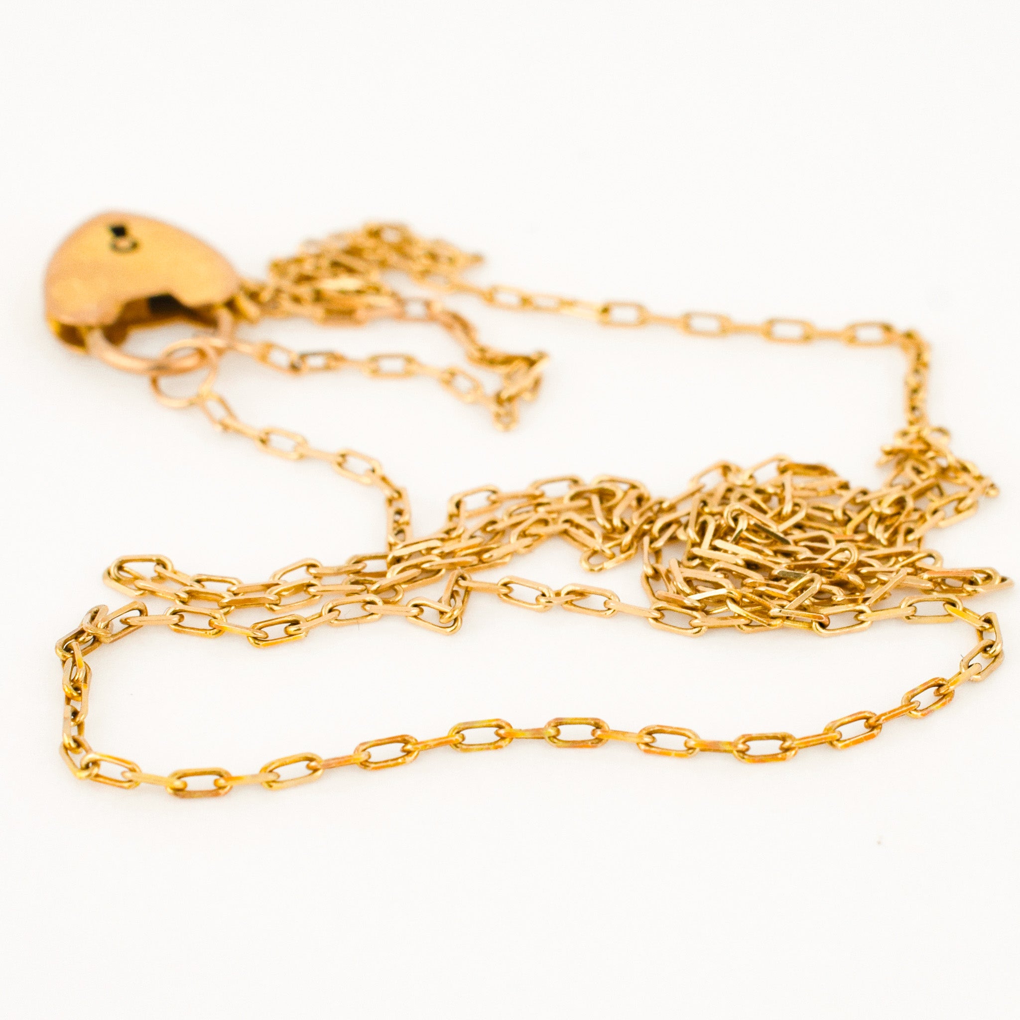 Antique Heart Padlock Clasp Conversion Necklace