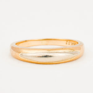 3.7 mm Two-Toned Domed Gold Band