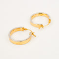 20 mm Sparking Two-Tone Gold Hoops