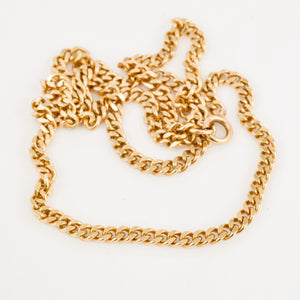 18" Weighty Gold Curb Necklace