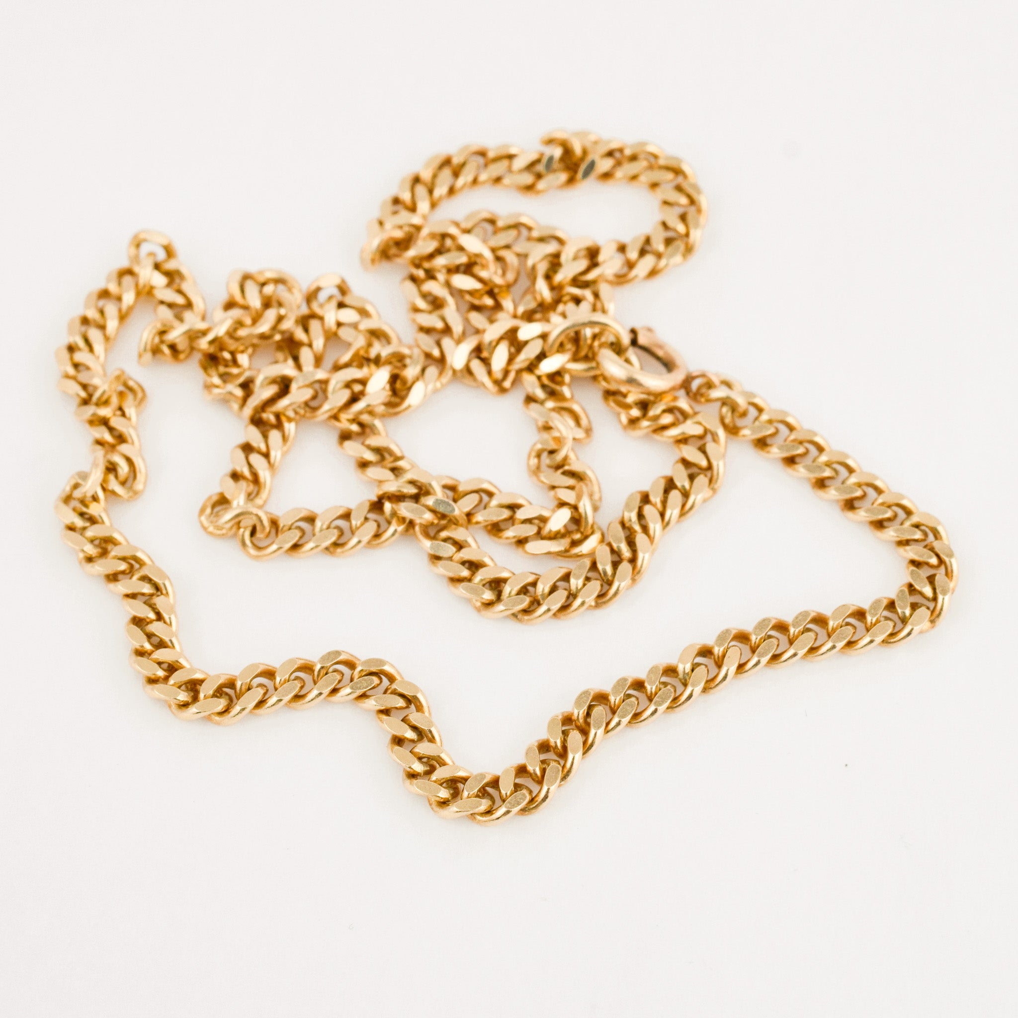 18" Weighty Gold Curb Necklace
