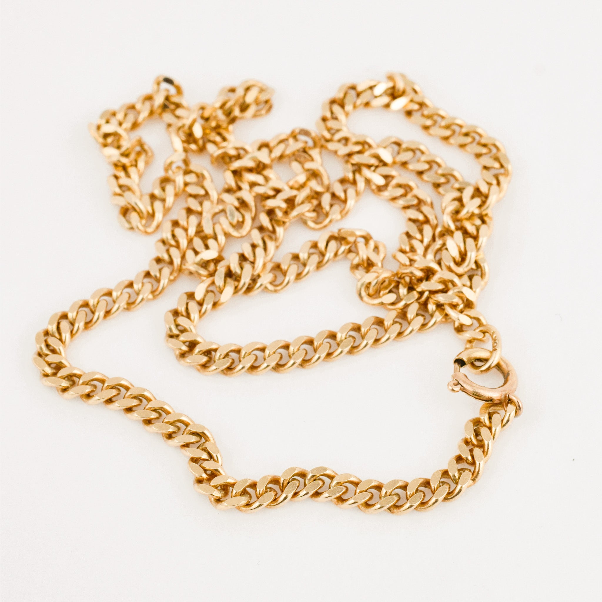 18" Weighty Gold Curb Necklace