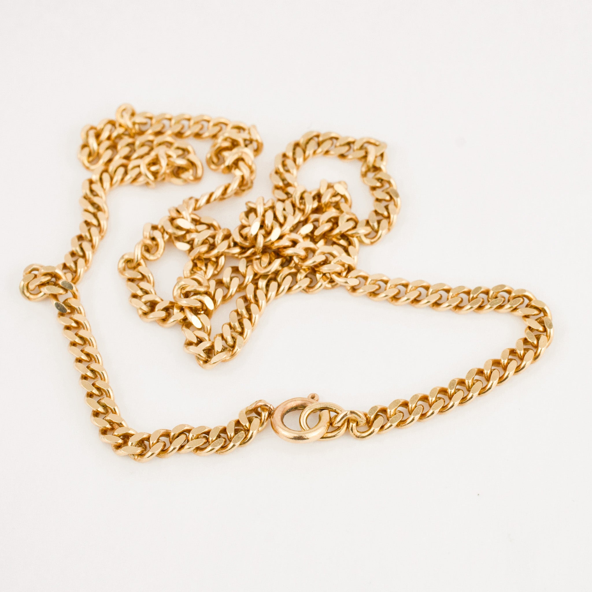 18" Weighty Gold Curb Necklace