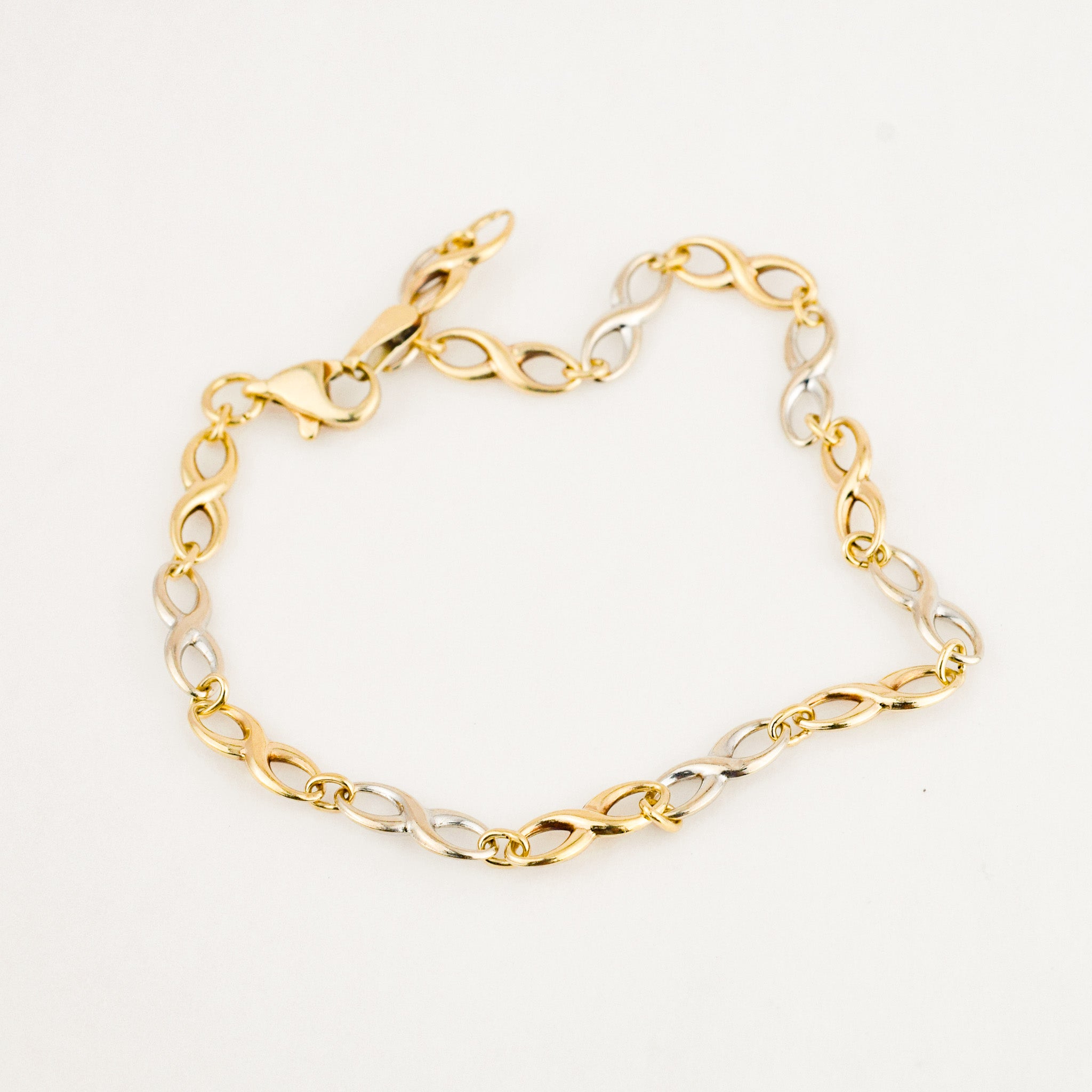 vintage Two-Toned Infinity Link Bracelet