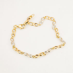 vintage Two-Toned Infinity Link Bracelet