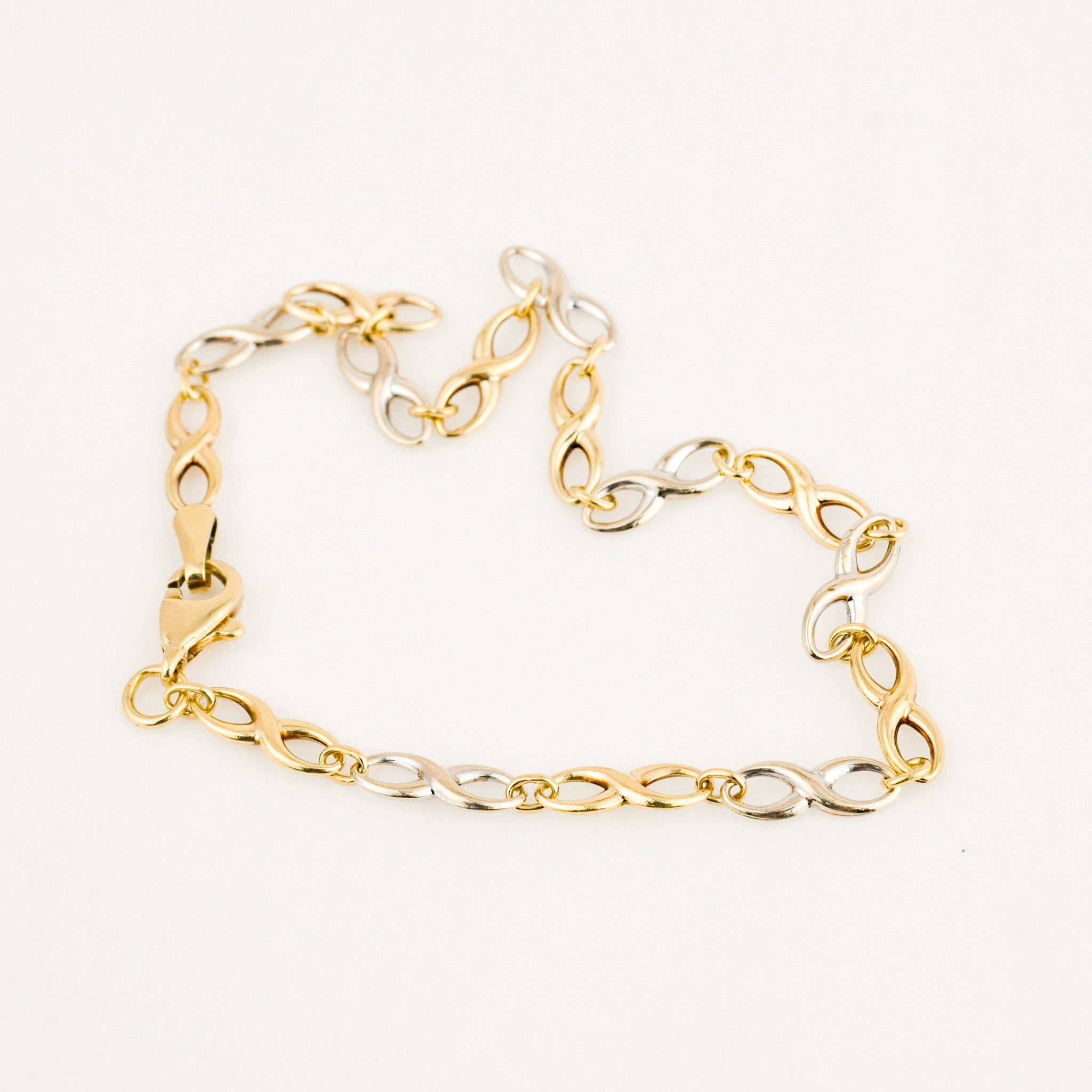 vintage Two-Toned Infinity Link Bracelet
