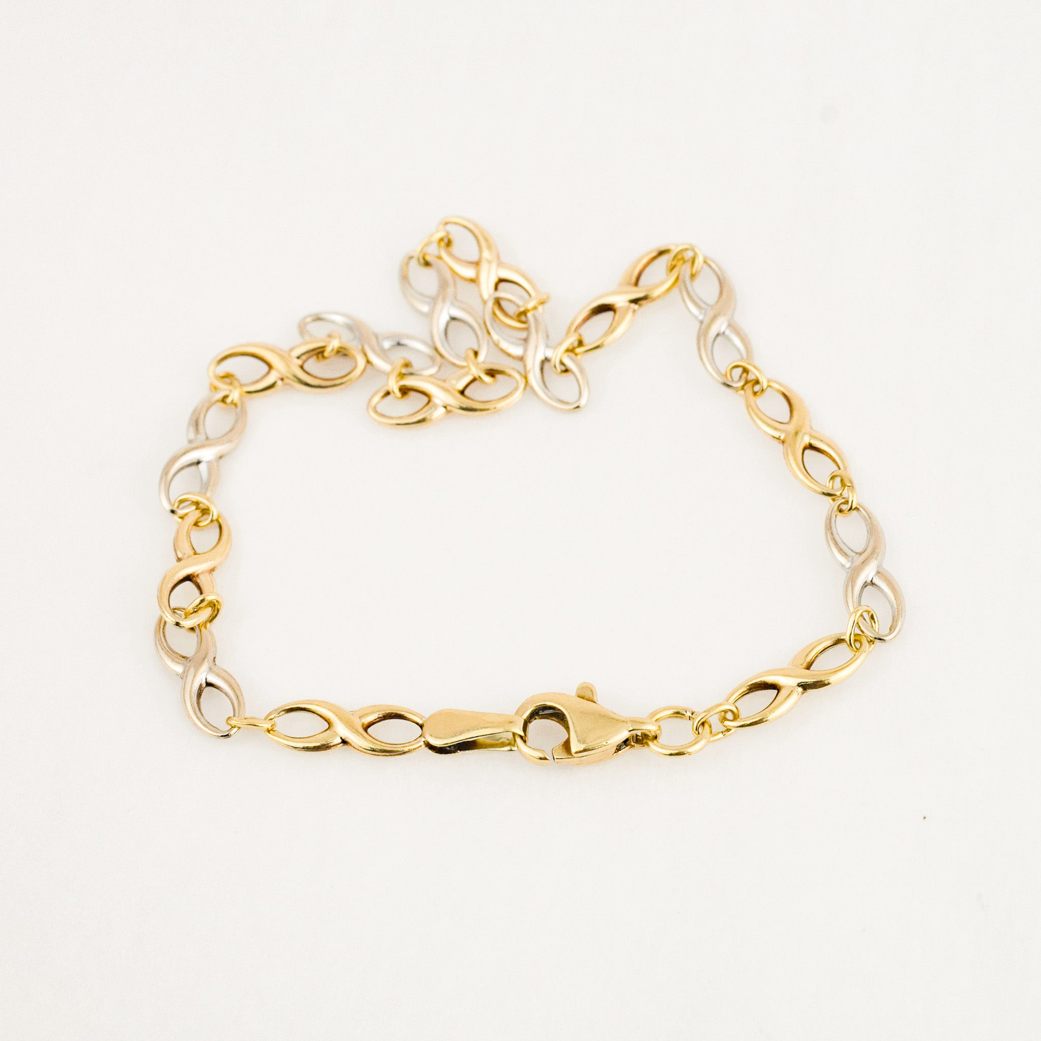 vintage Two-Toned Infinity Link Bracelet
