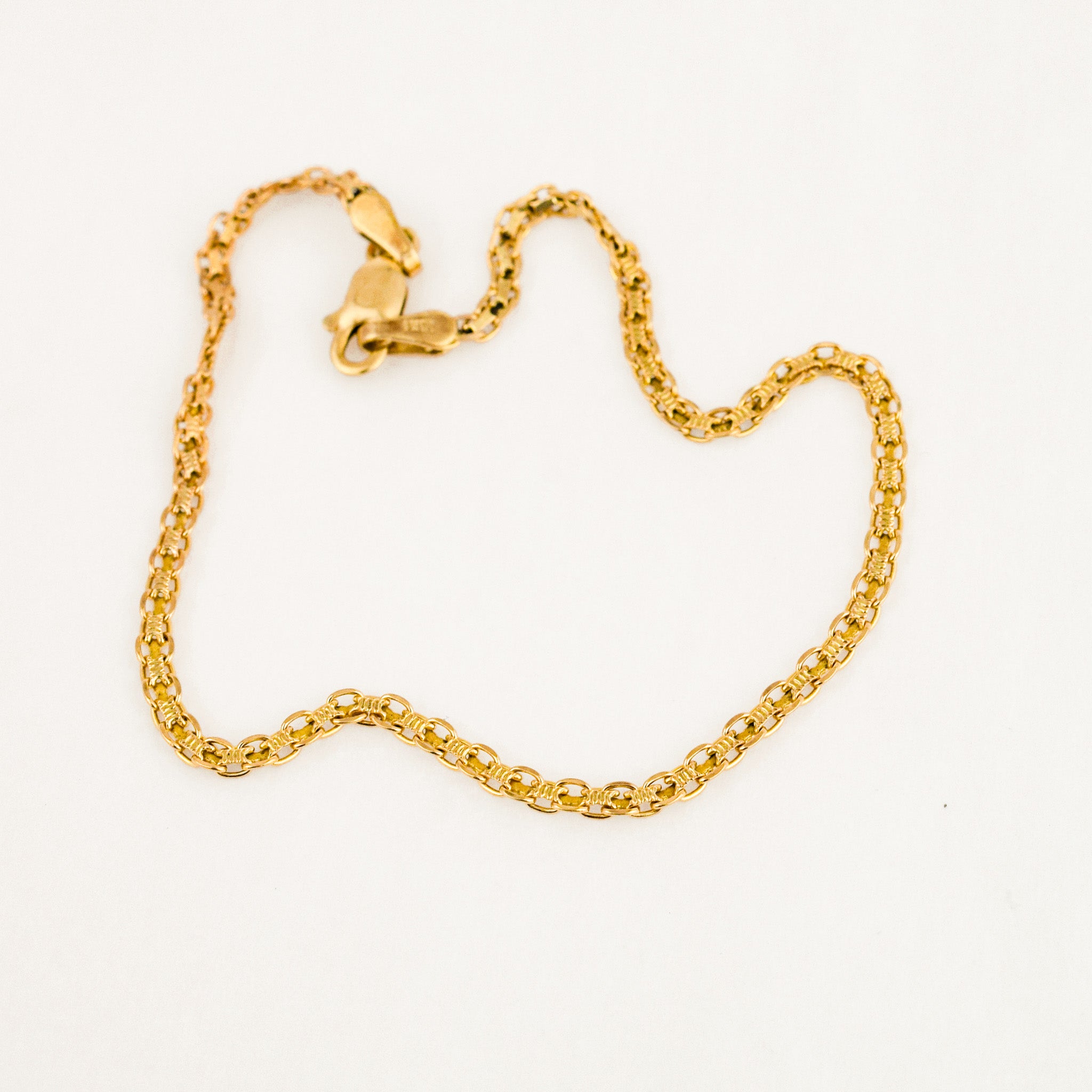 7.25" Flat Link Chain Bracelet