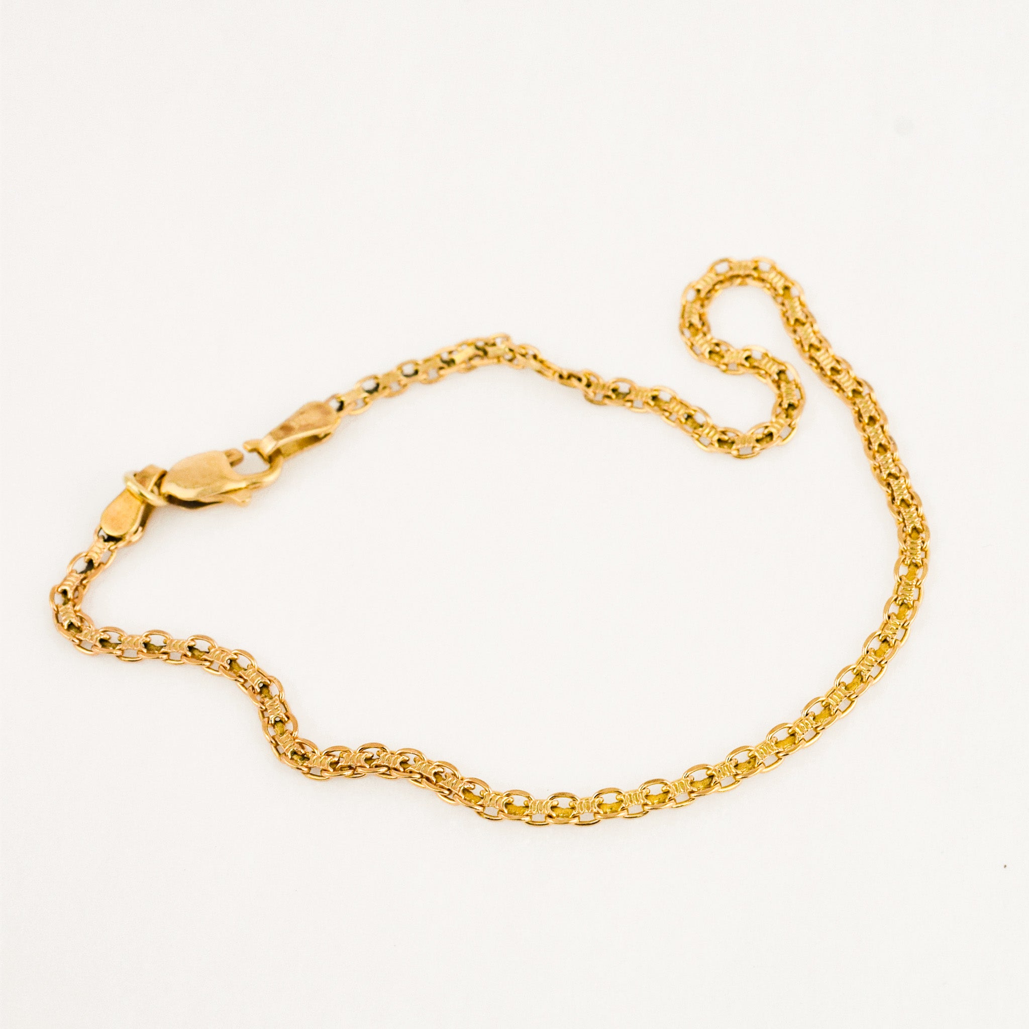 7.25" Flat Link Chain Bracelet
