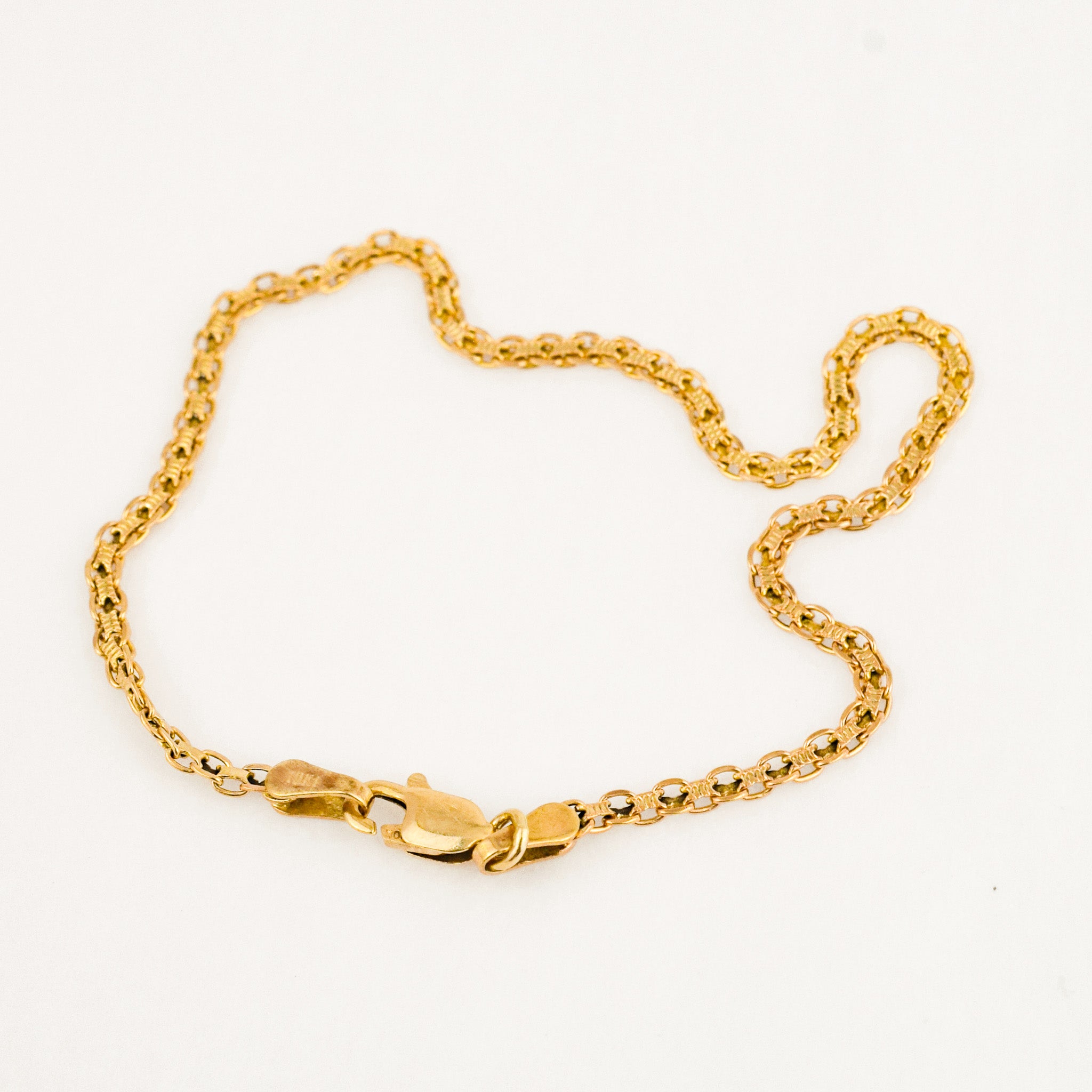 7.25" Flat Link Chain Bracelet