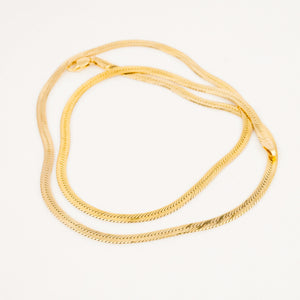 vintage gold 20" Herringbone Necklace