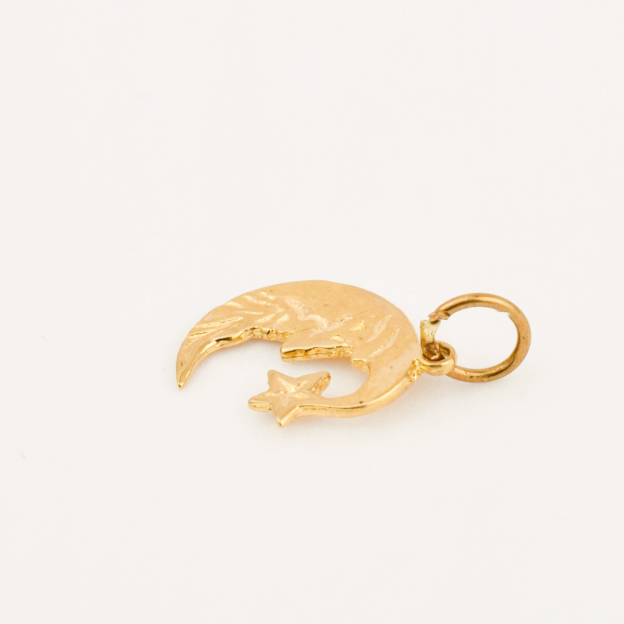vintage Crescent Moon Charm