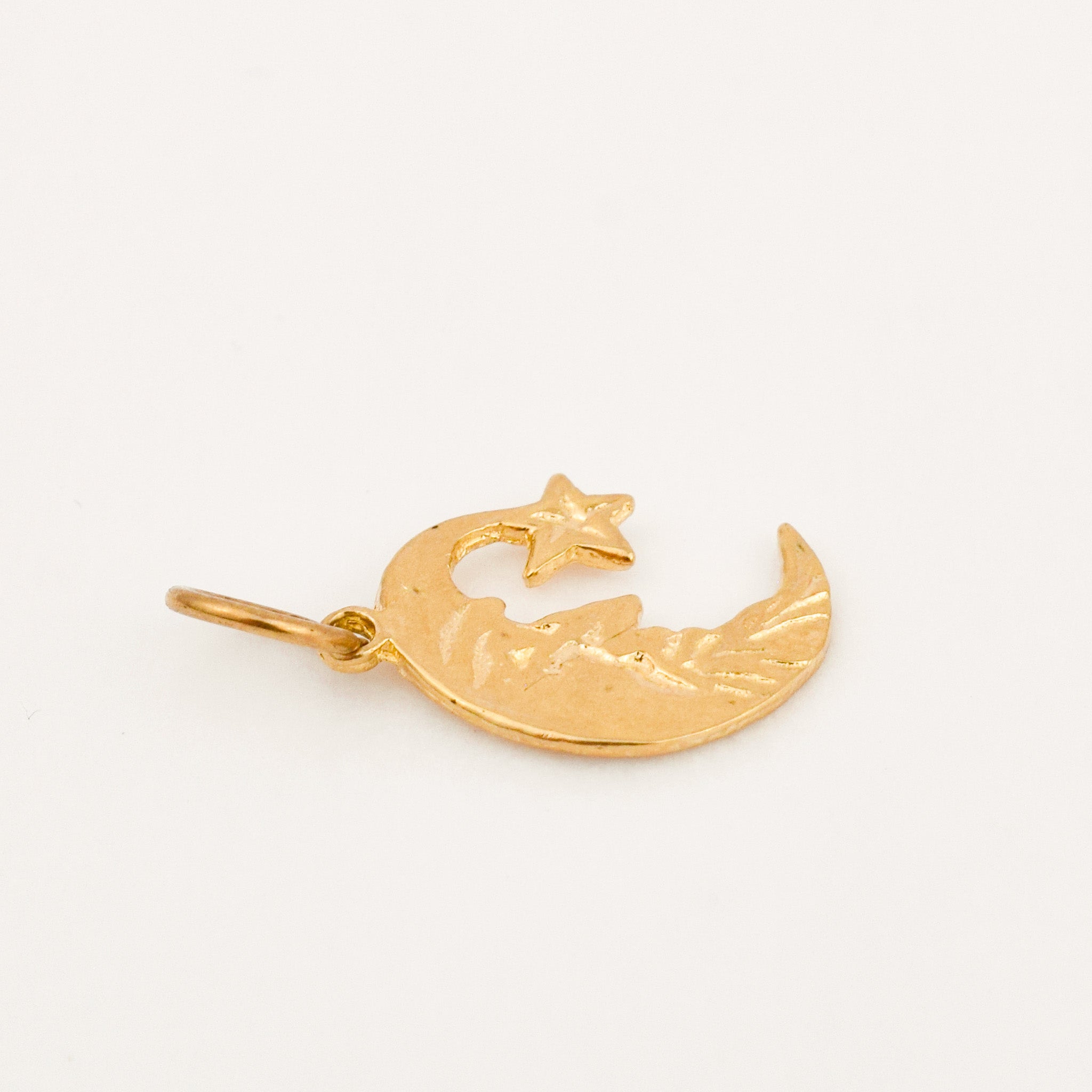 vintage Crescent Moon Charm