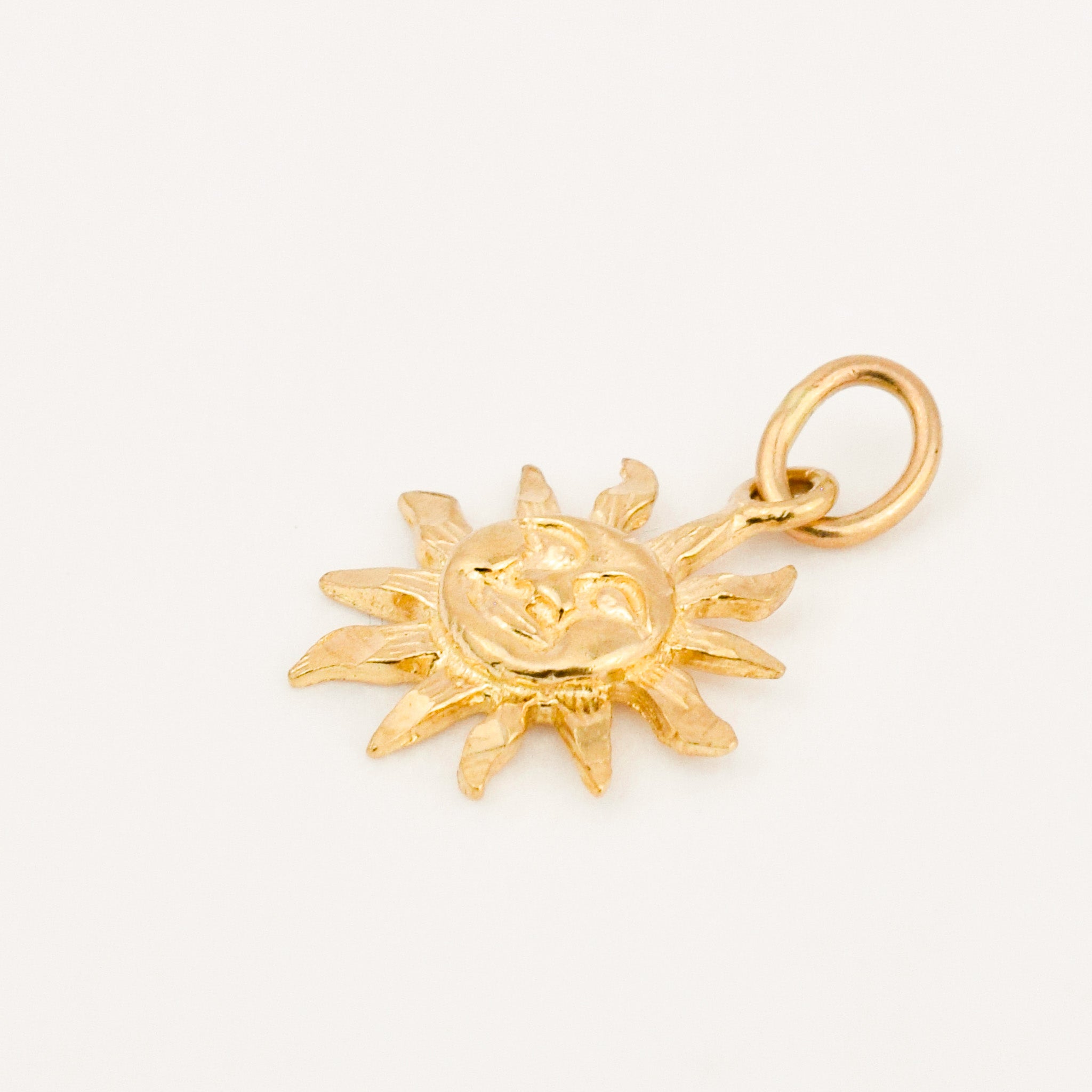 vintage gold Sun Charm