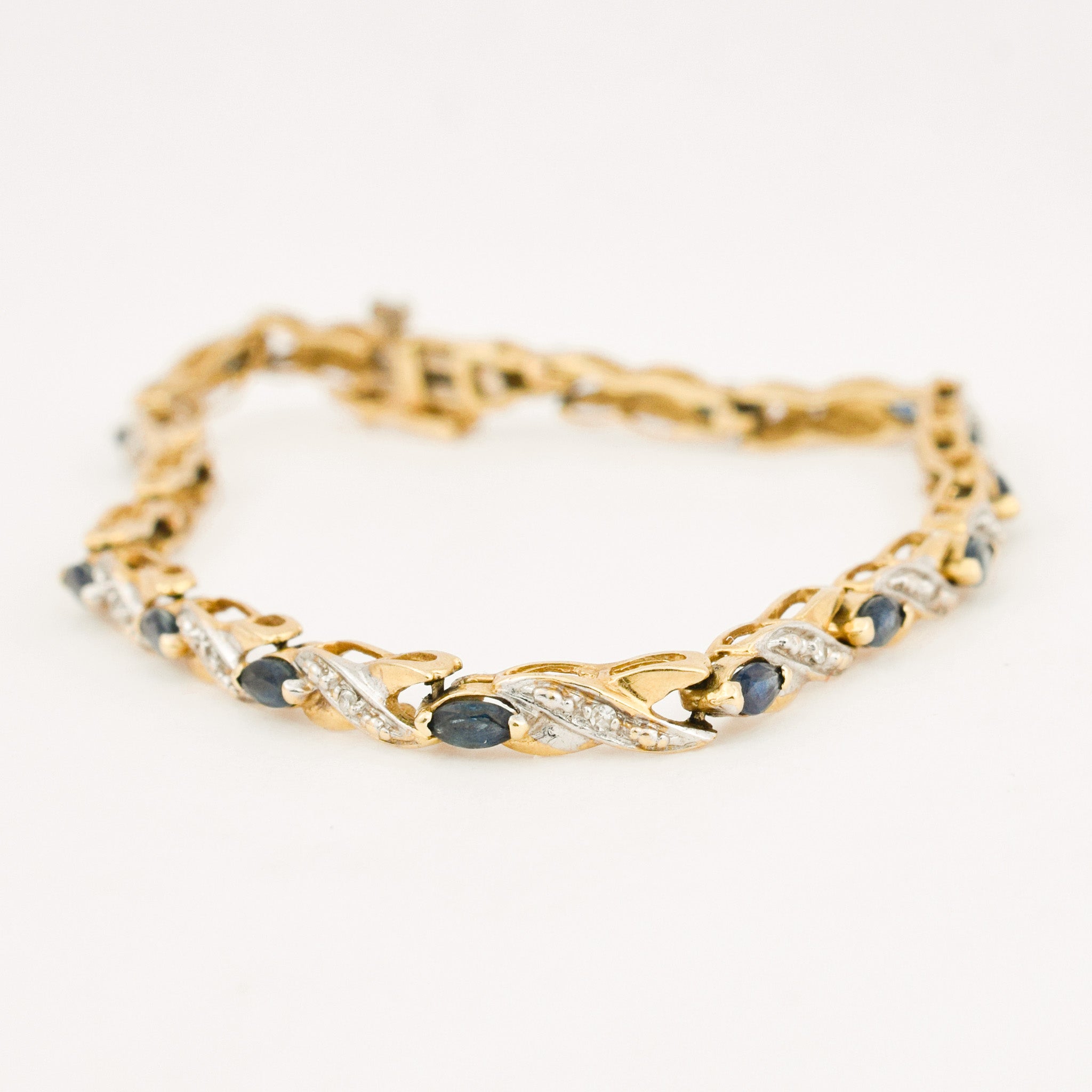 Romantic vintage Sapphire and Diamond Bracelet
