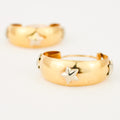 vintage 18k star hoop earrings