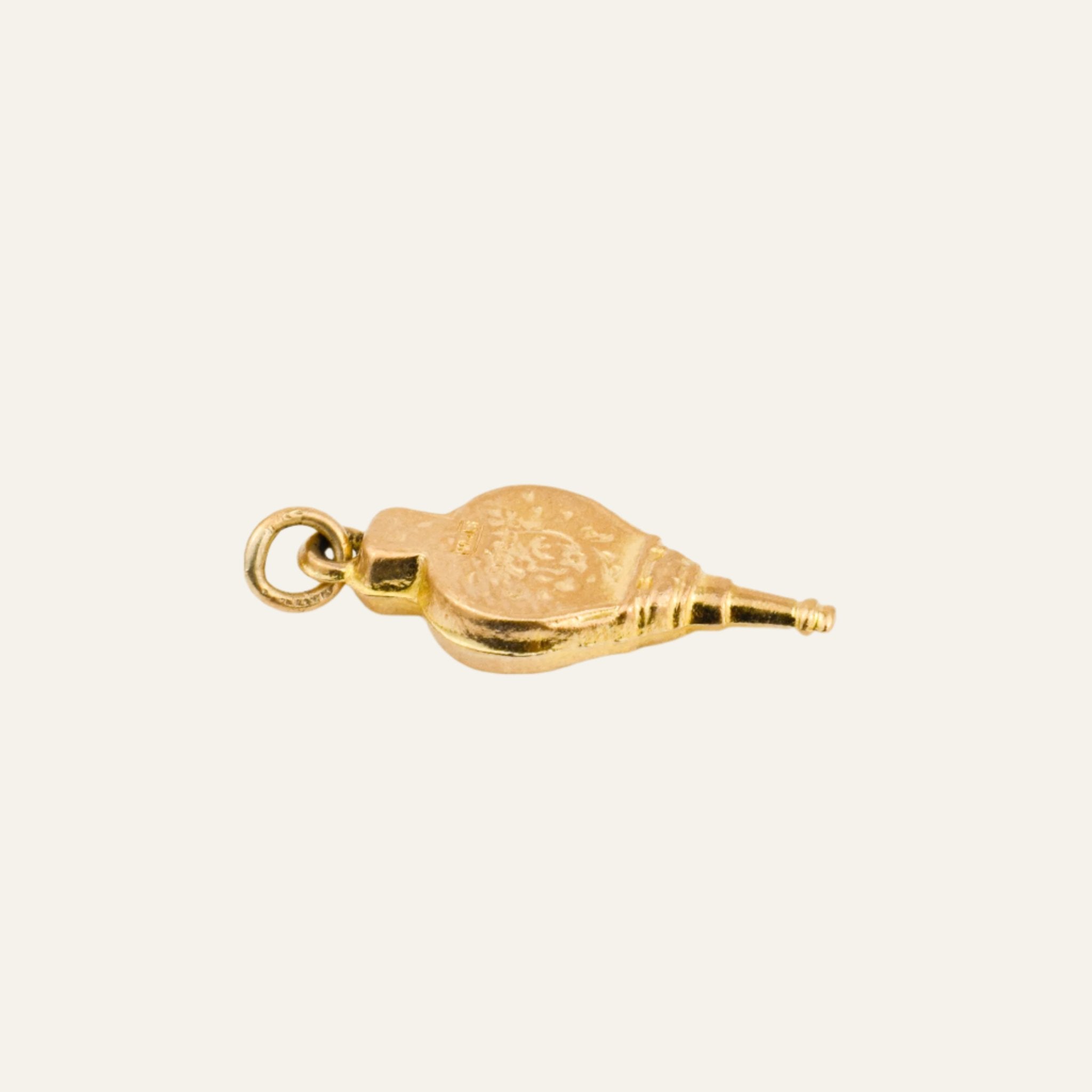 vintage gold Small Windpipe charm