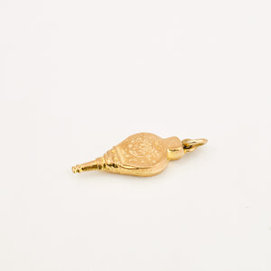 vintage gold Small Windpipe charm