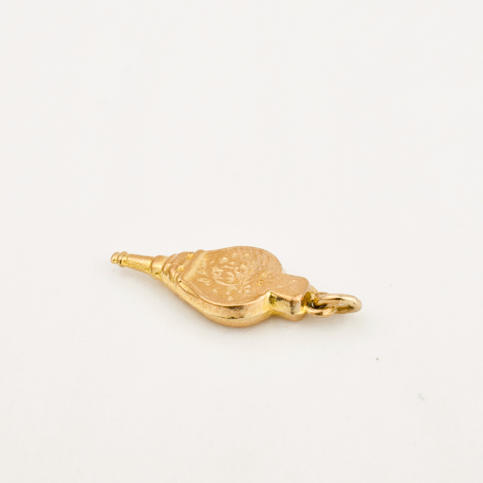 vintage gold Small Windpipe charm