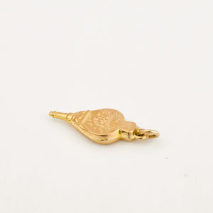 vintage gold Small Windpipe charm