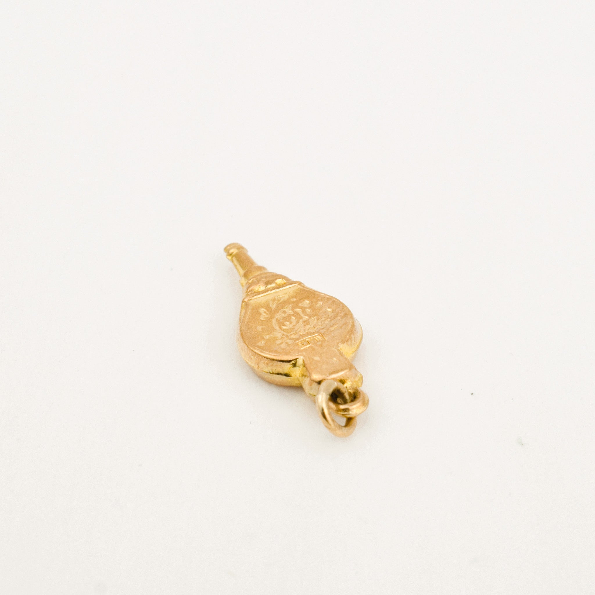 vintage gold Small Windpipe charm