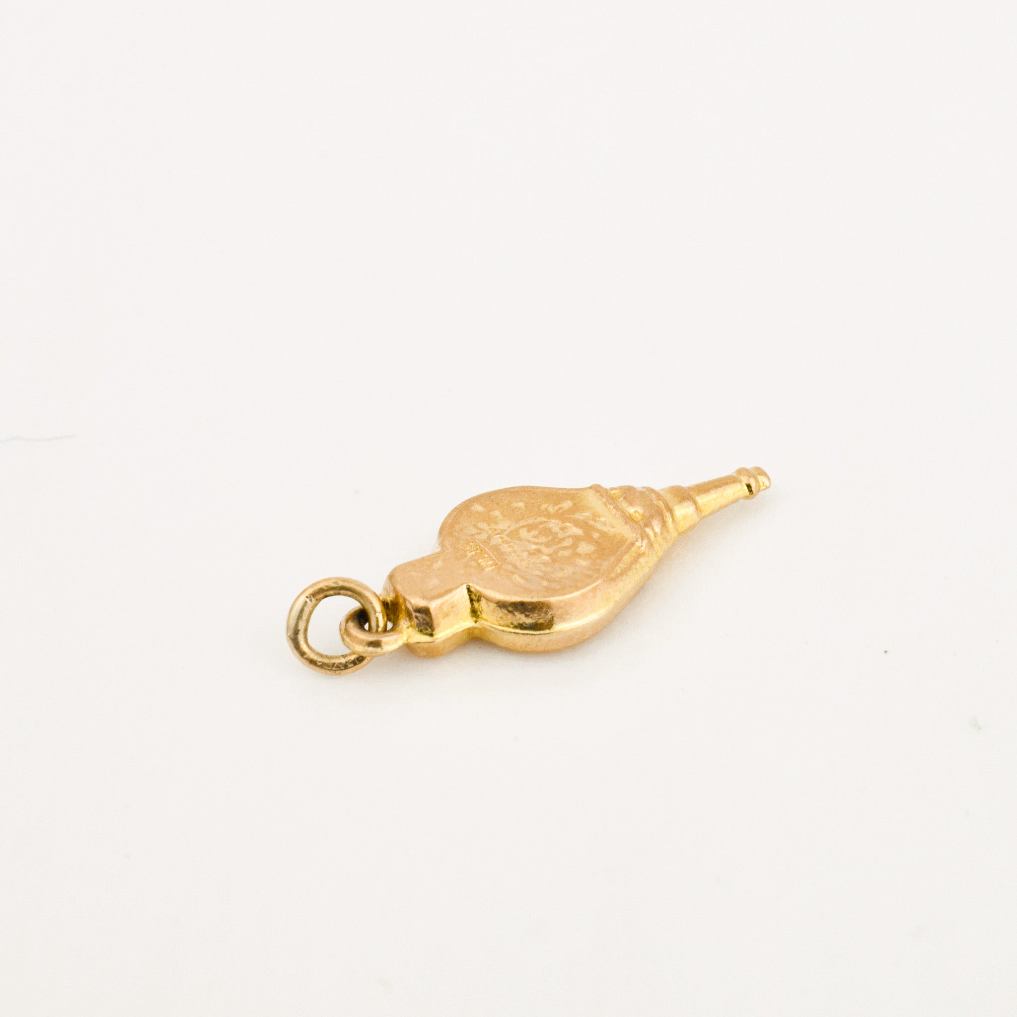 vintage gold Small Windpipe charm