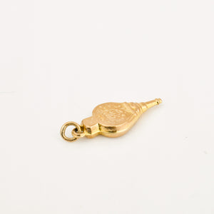 vintage gold Small Windpipe charm