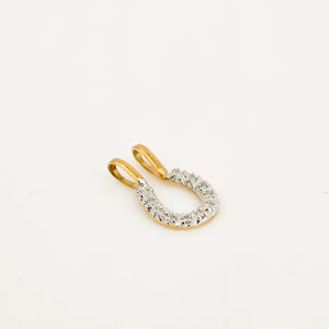 vintage Diamond Horseshoe Pendant