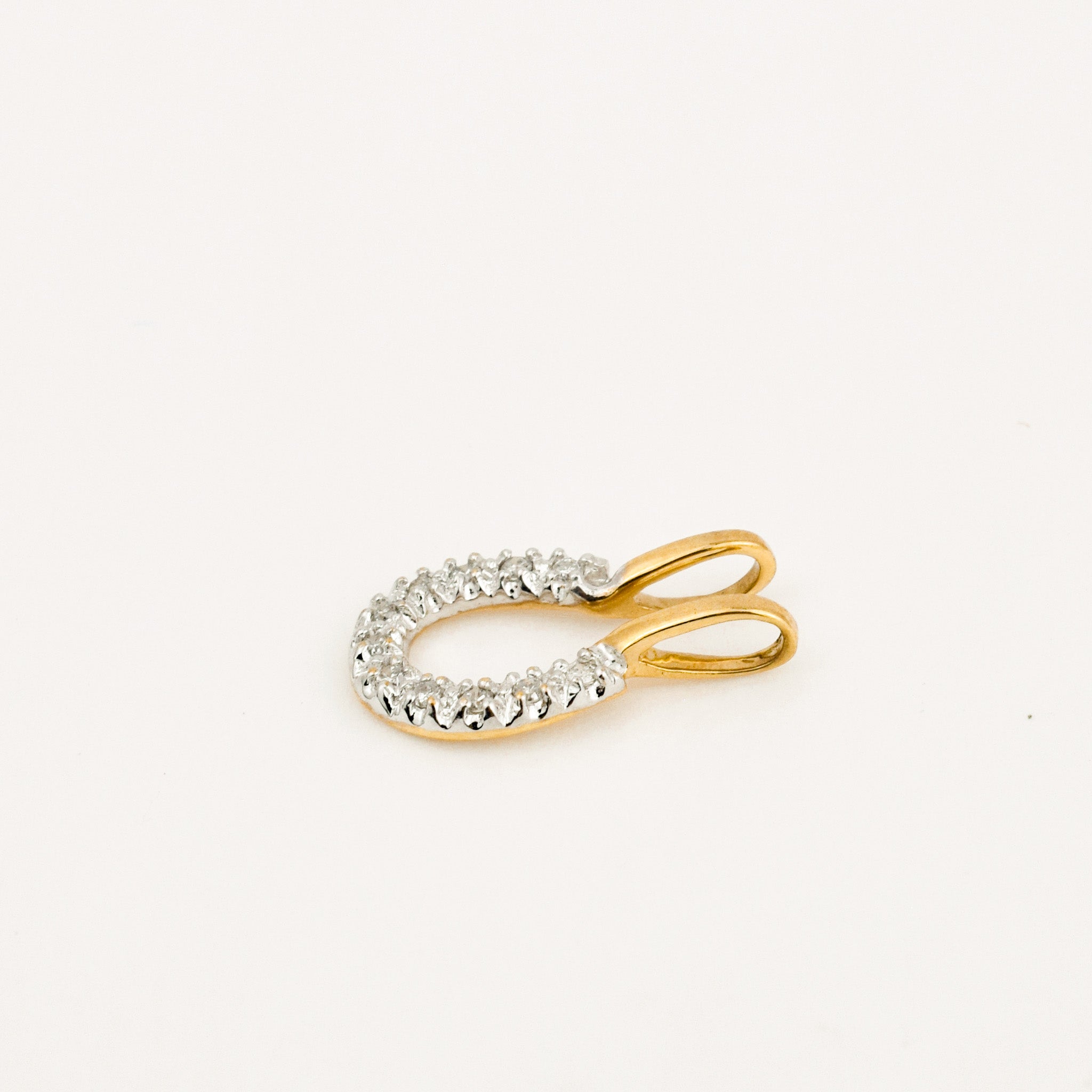 vintage Diamond Horseshoe Pendant