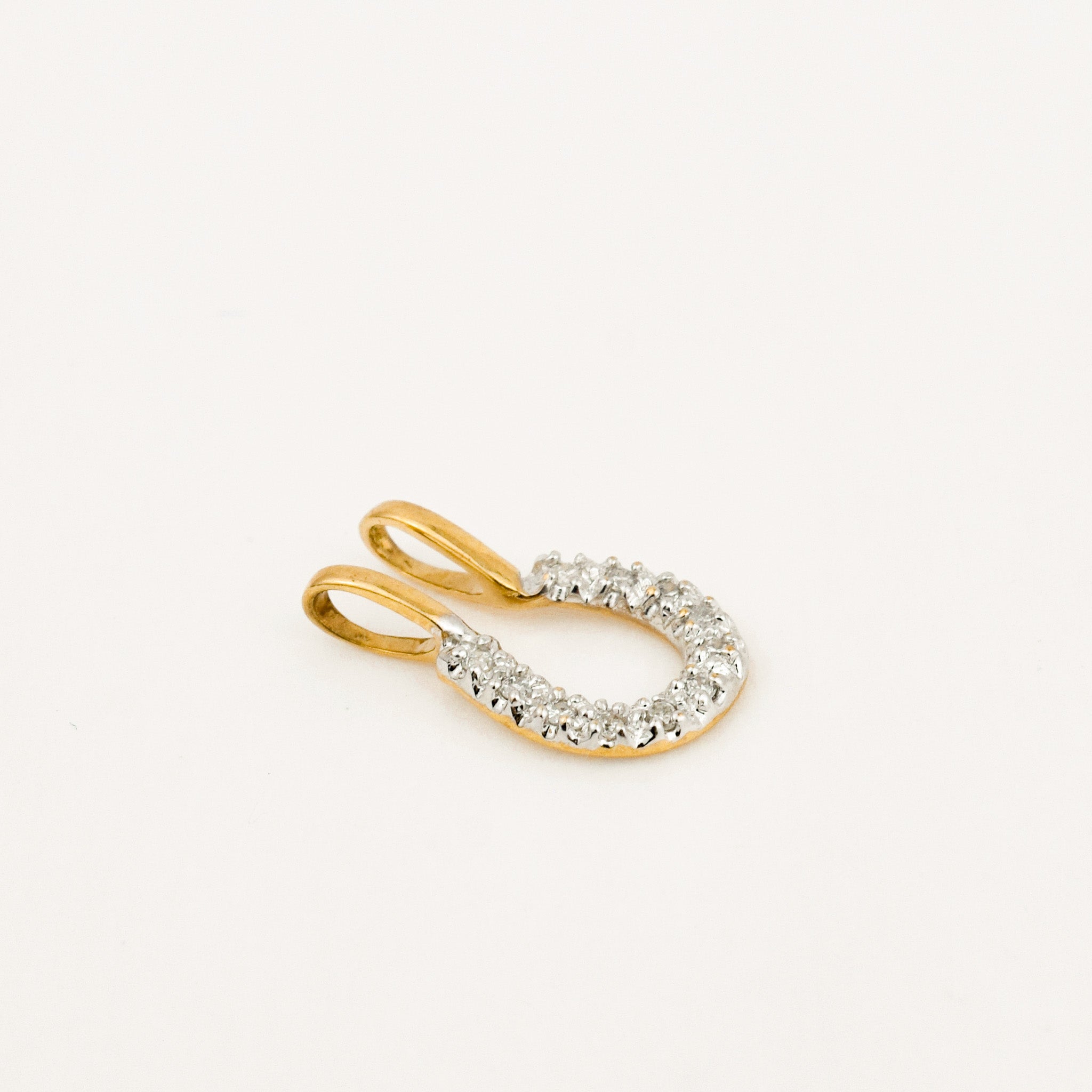 vintage Diamond Horseshoe Pendant