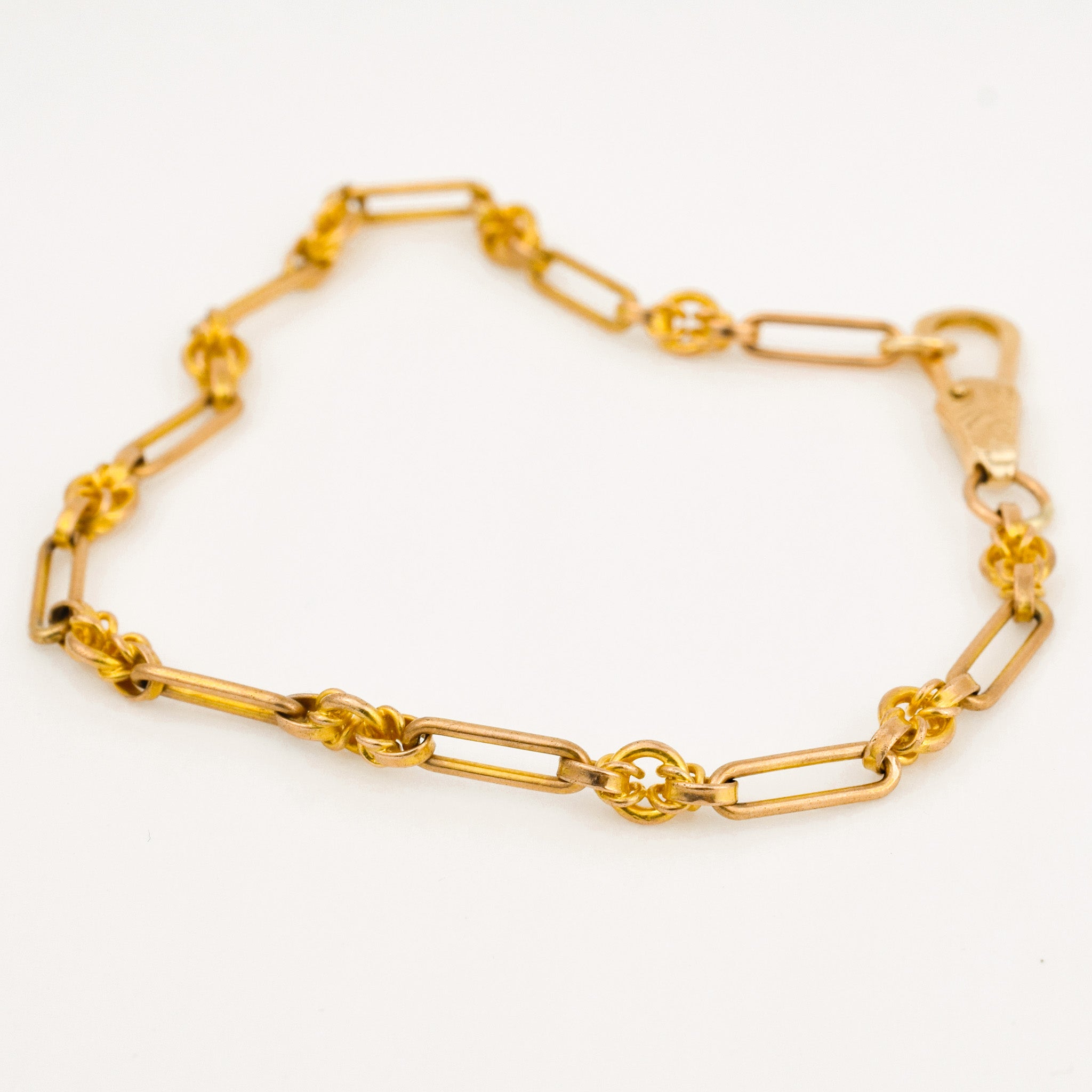 7.25" Antique Knot Link Bracelet