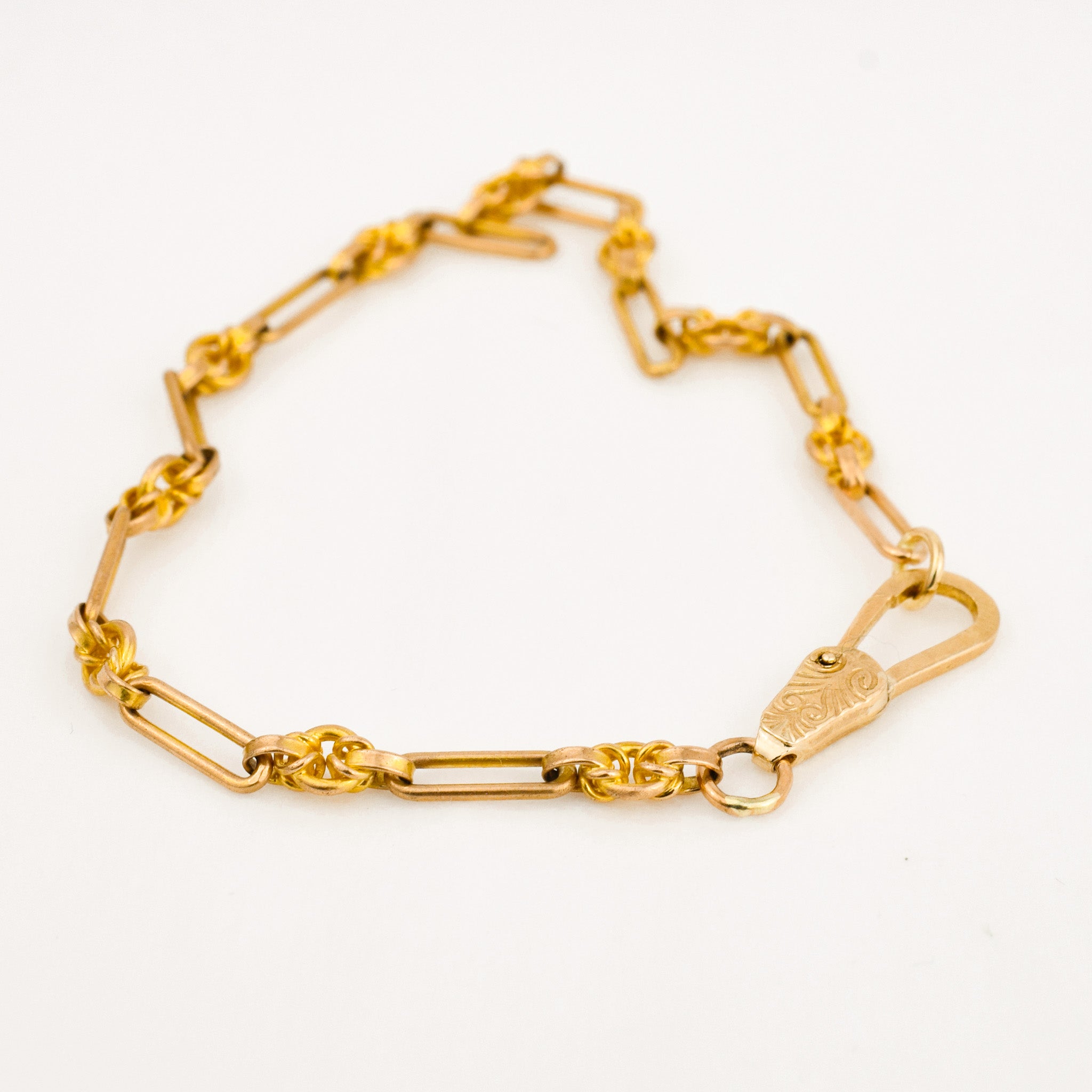 7.25" Antique Knot Link Bracelet