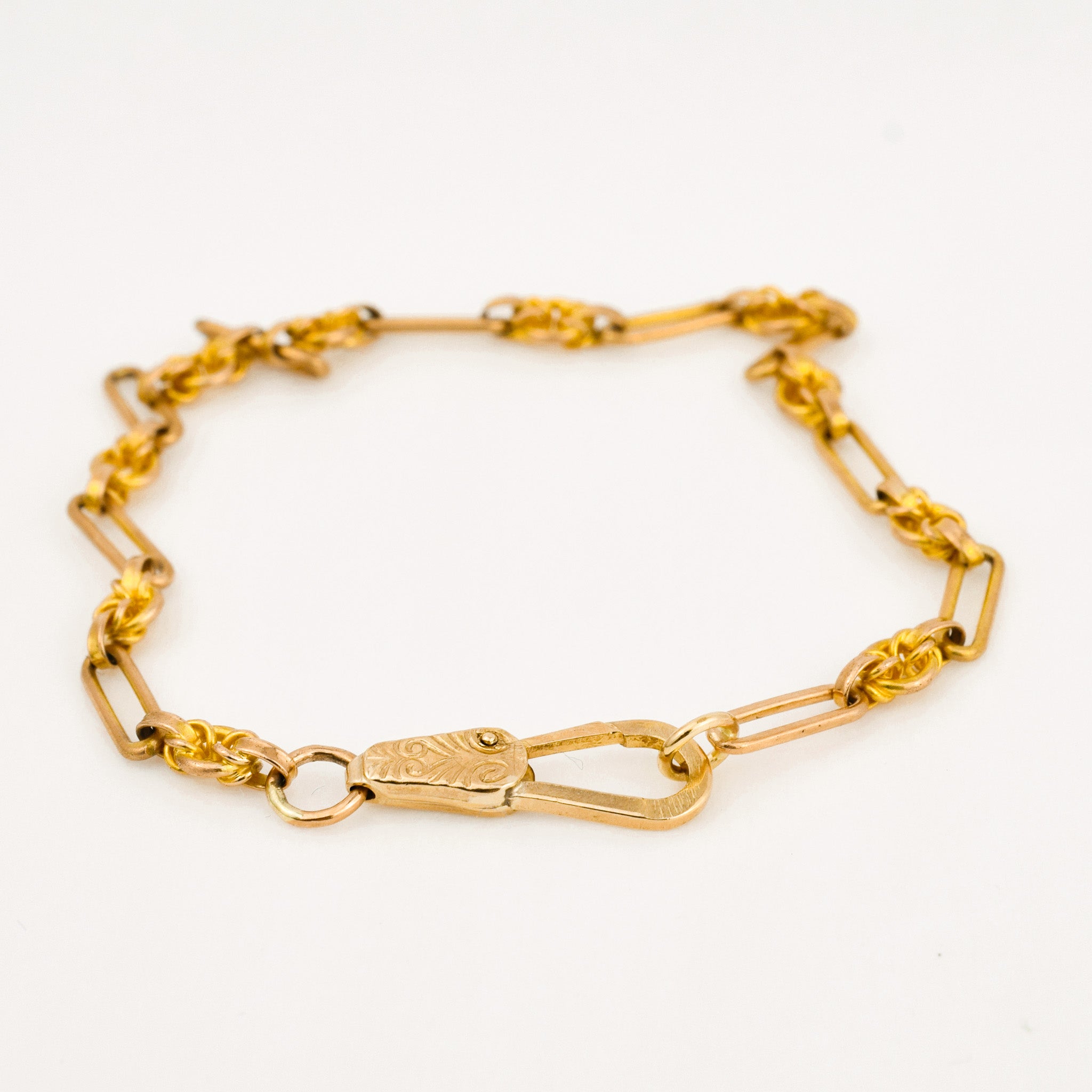 7.25" Antique Knot Link Bracelet