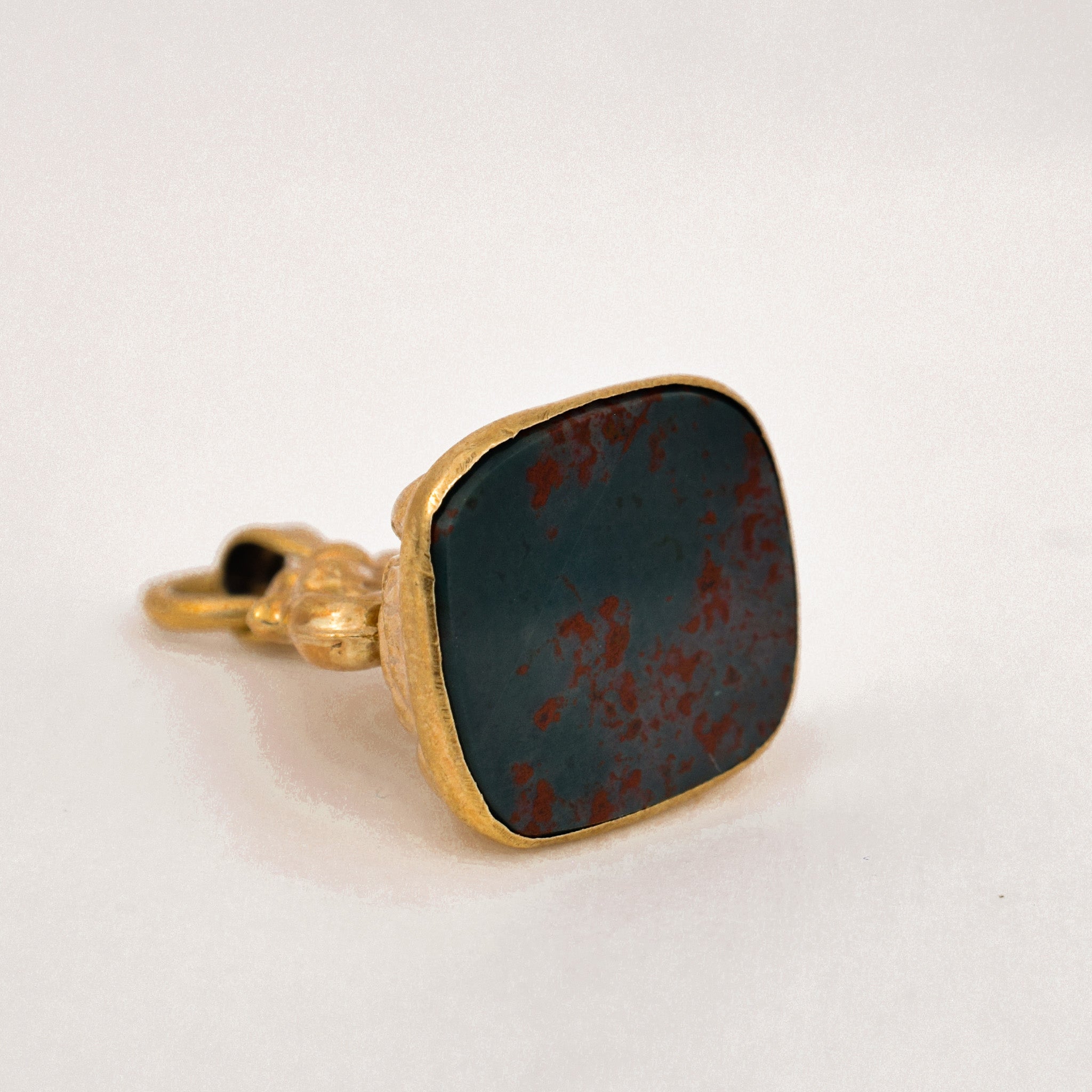 Antique Bloodstone Gold Watch Fob Pendant