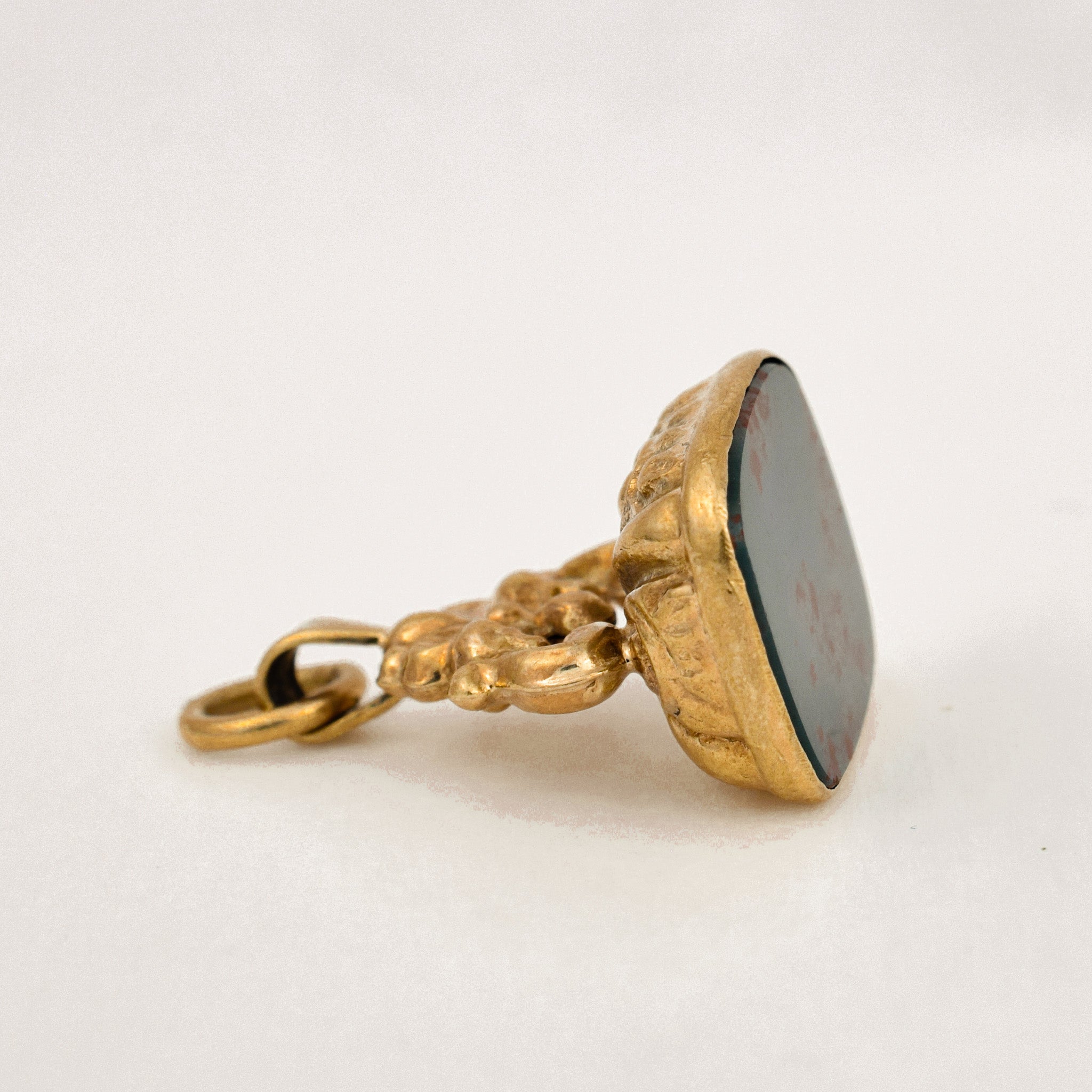 Antique Bloodstone Gold Watch Fob Pendant