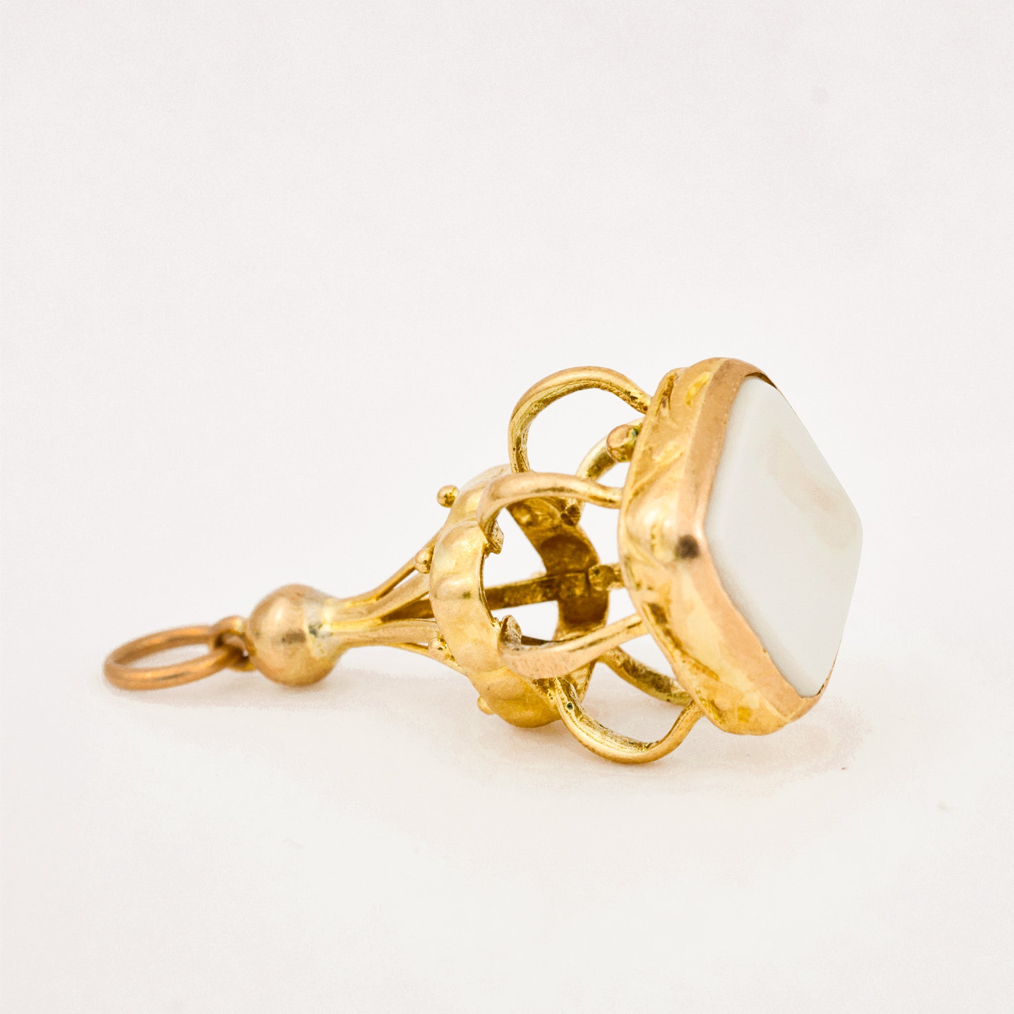 Antique Gold Chalcedony Watch Fob