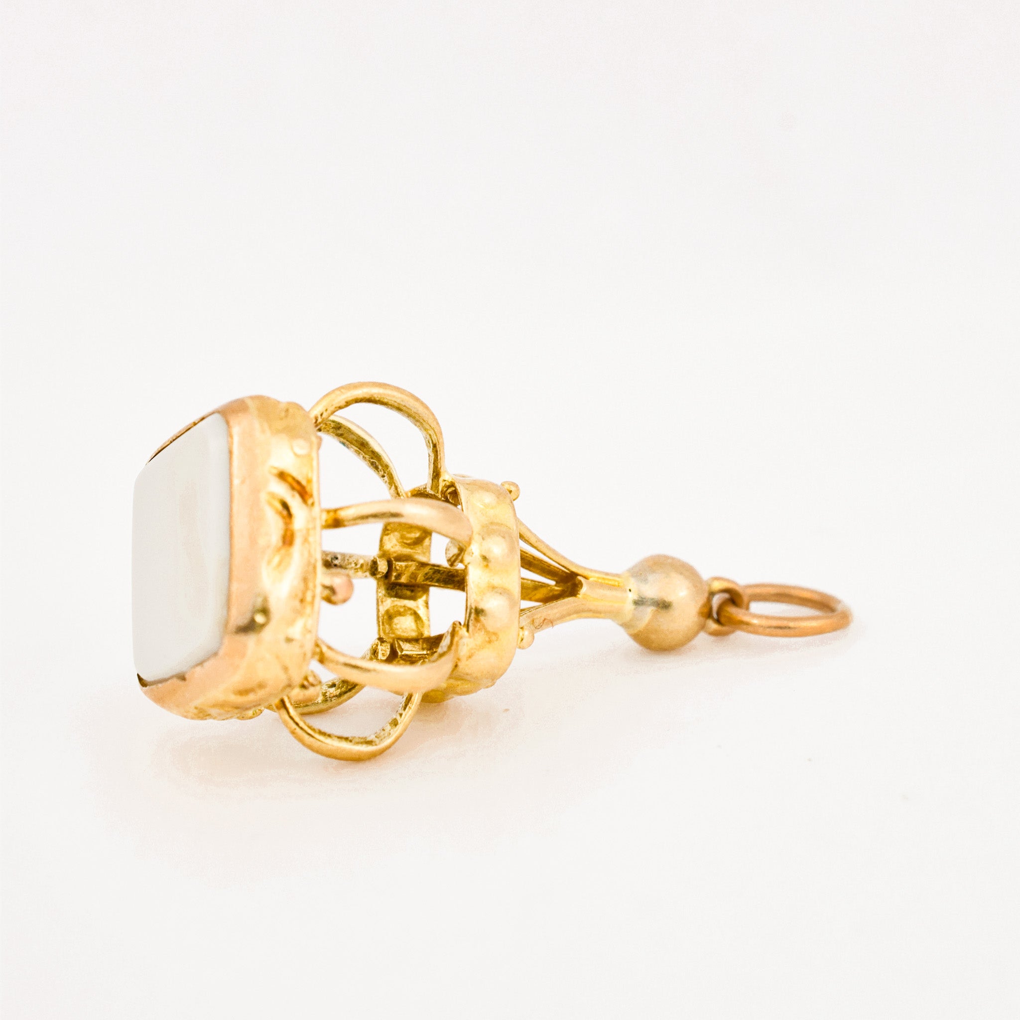Antique Gold Chalcedony Watch Fob