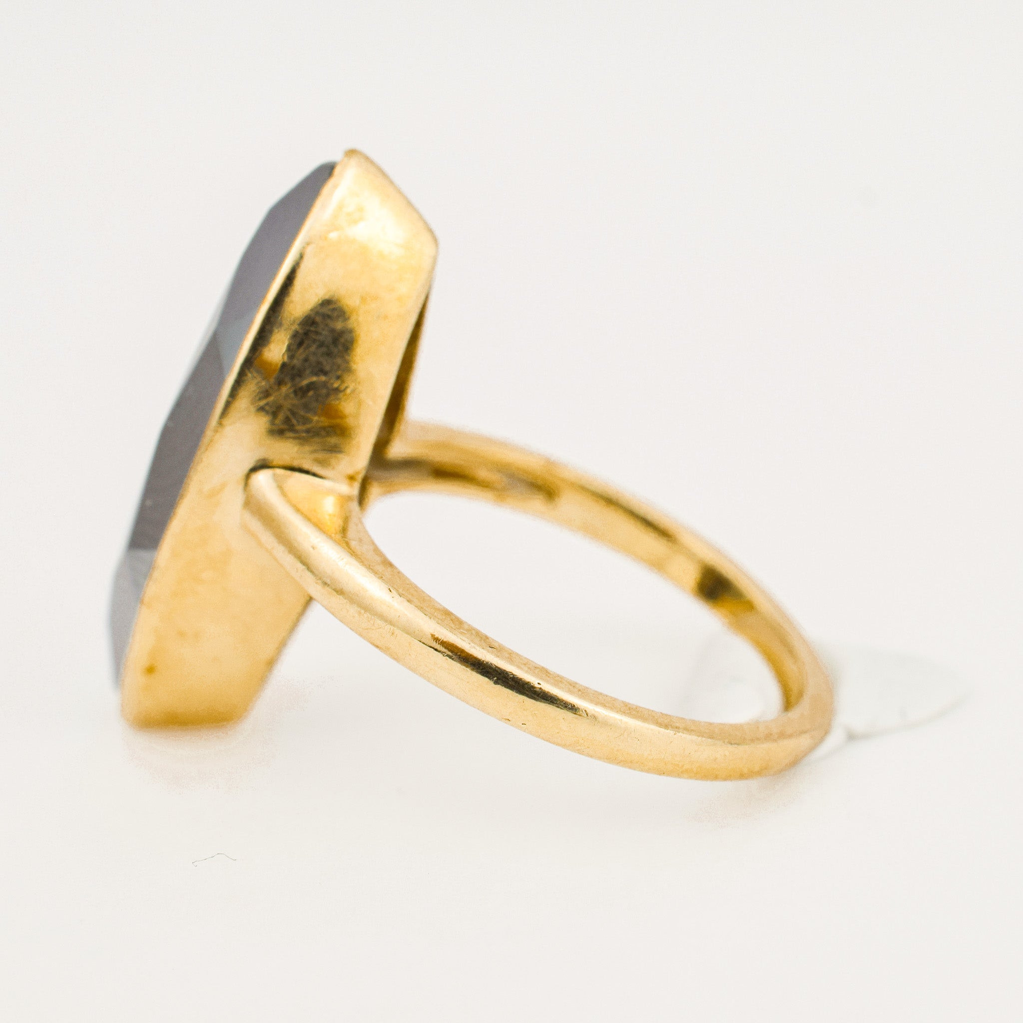 Hematite Navette Ring