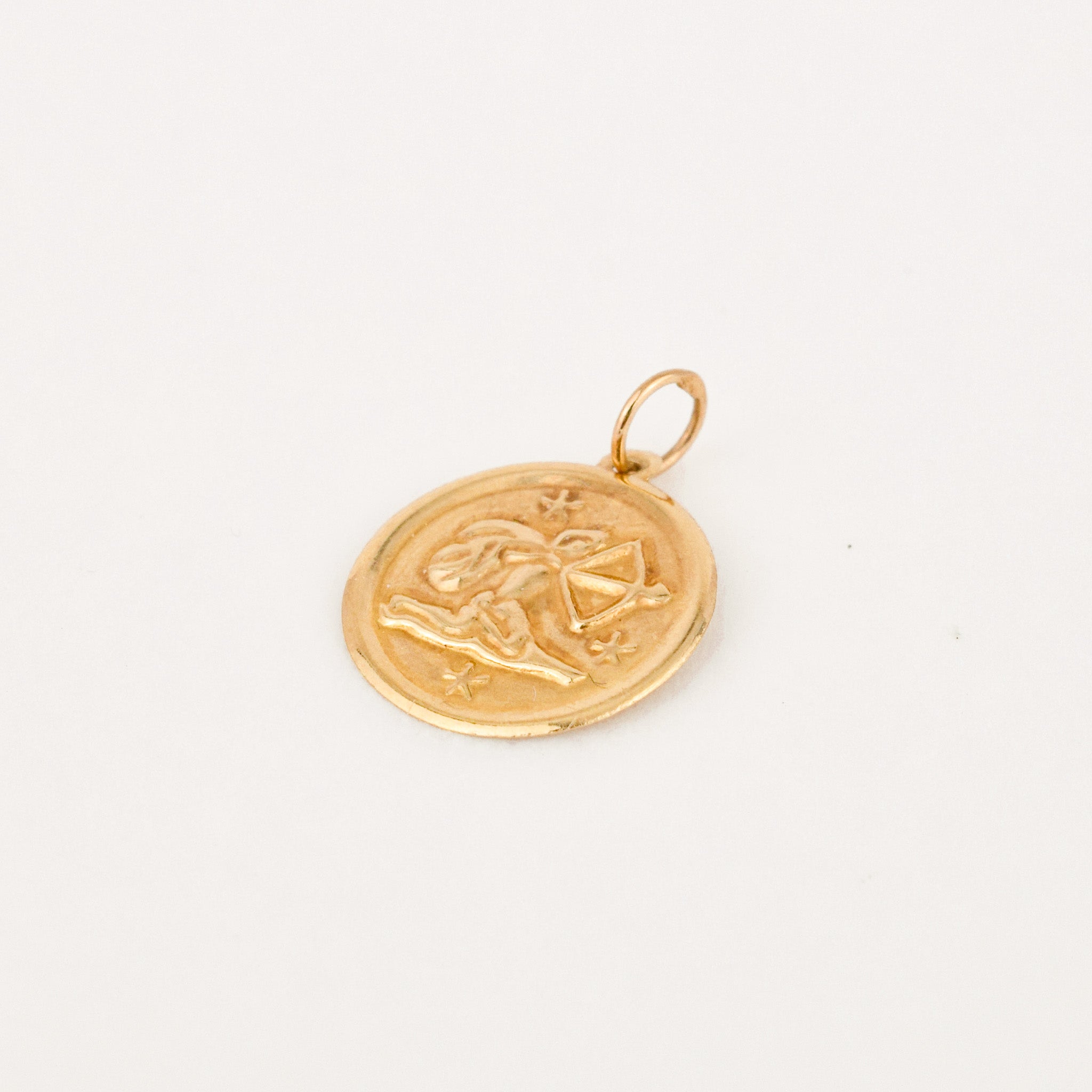 vintage gold Small Sagittarius Charm