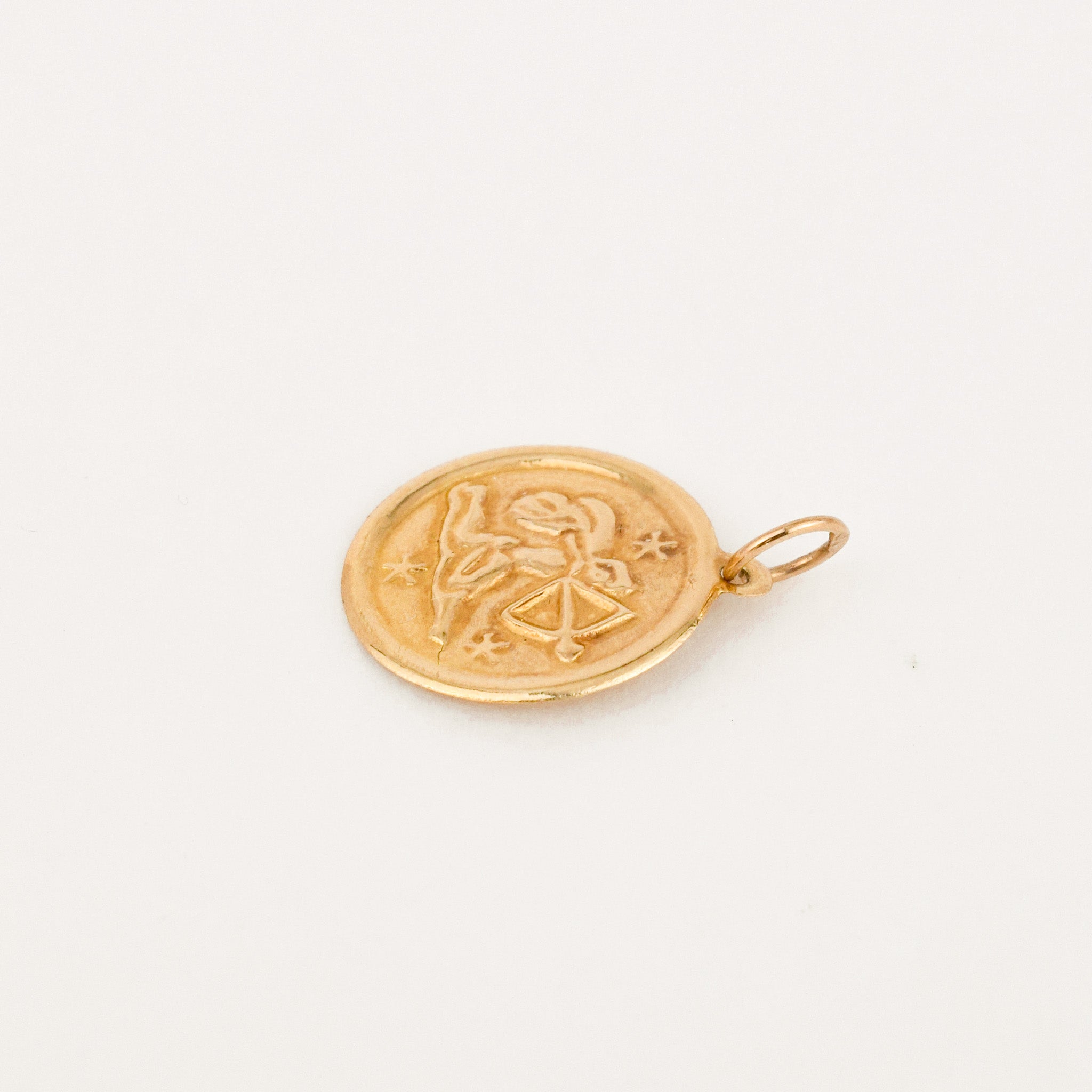 vintage gold Small Sagittarius Charm