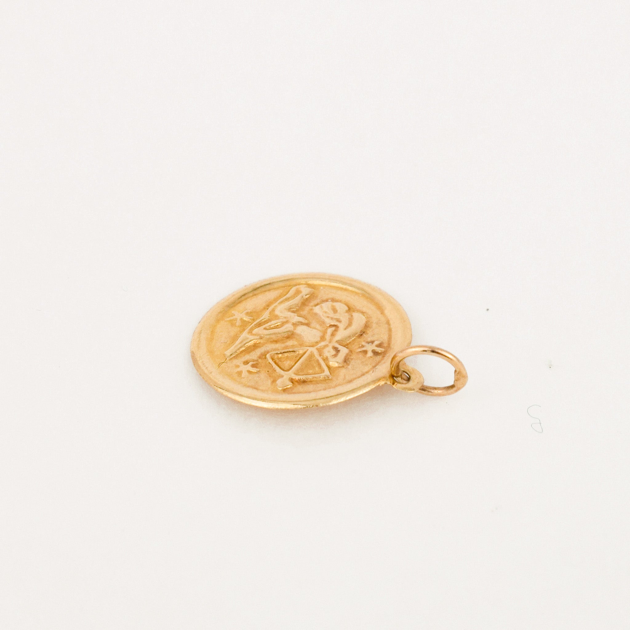 vintage gold Small Sagittarius Charm