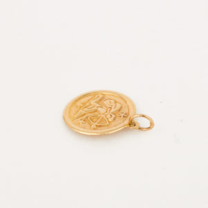 vintage gold Small Sagittarius Charm