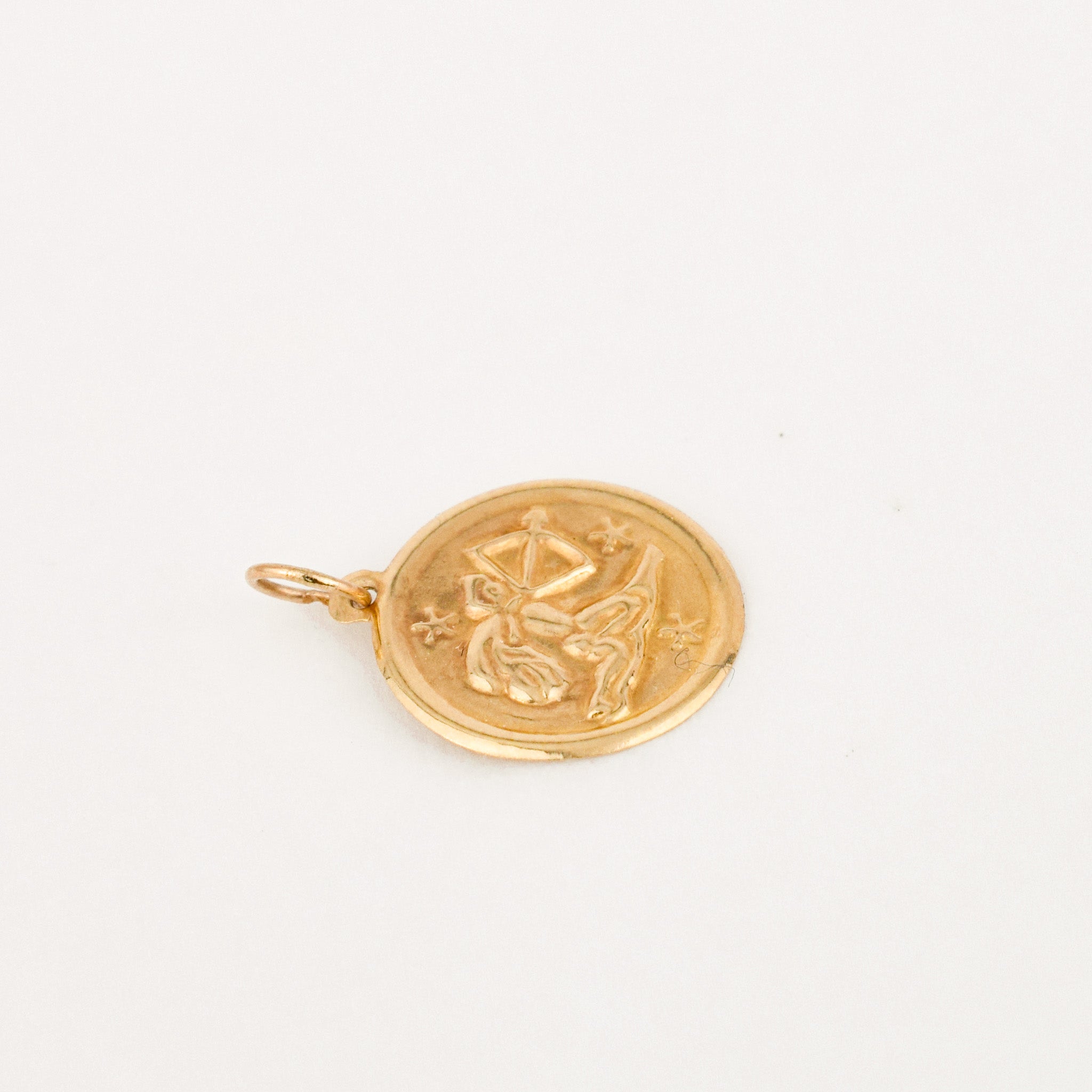 vintage gold Small Sagittarius Charm