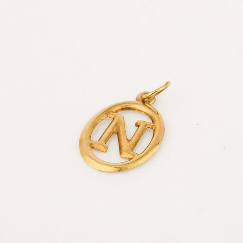 vintage 'N' Oval Charm