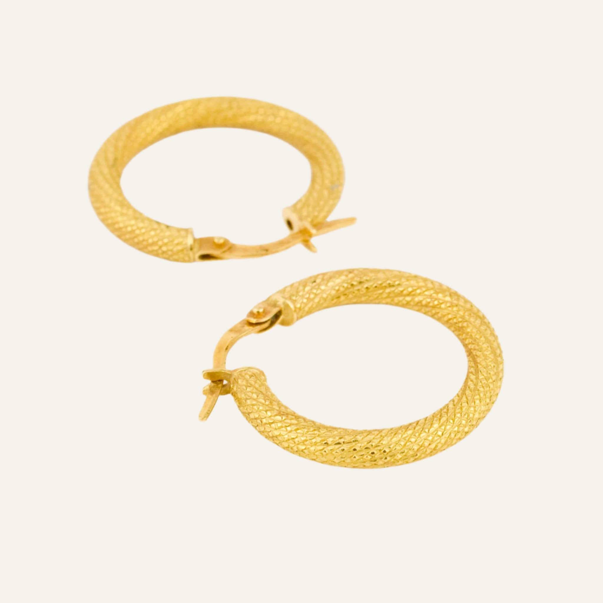 vintage 22.2 mm Microbeaded Hoops