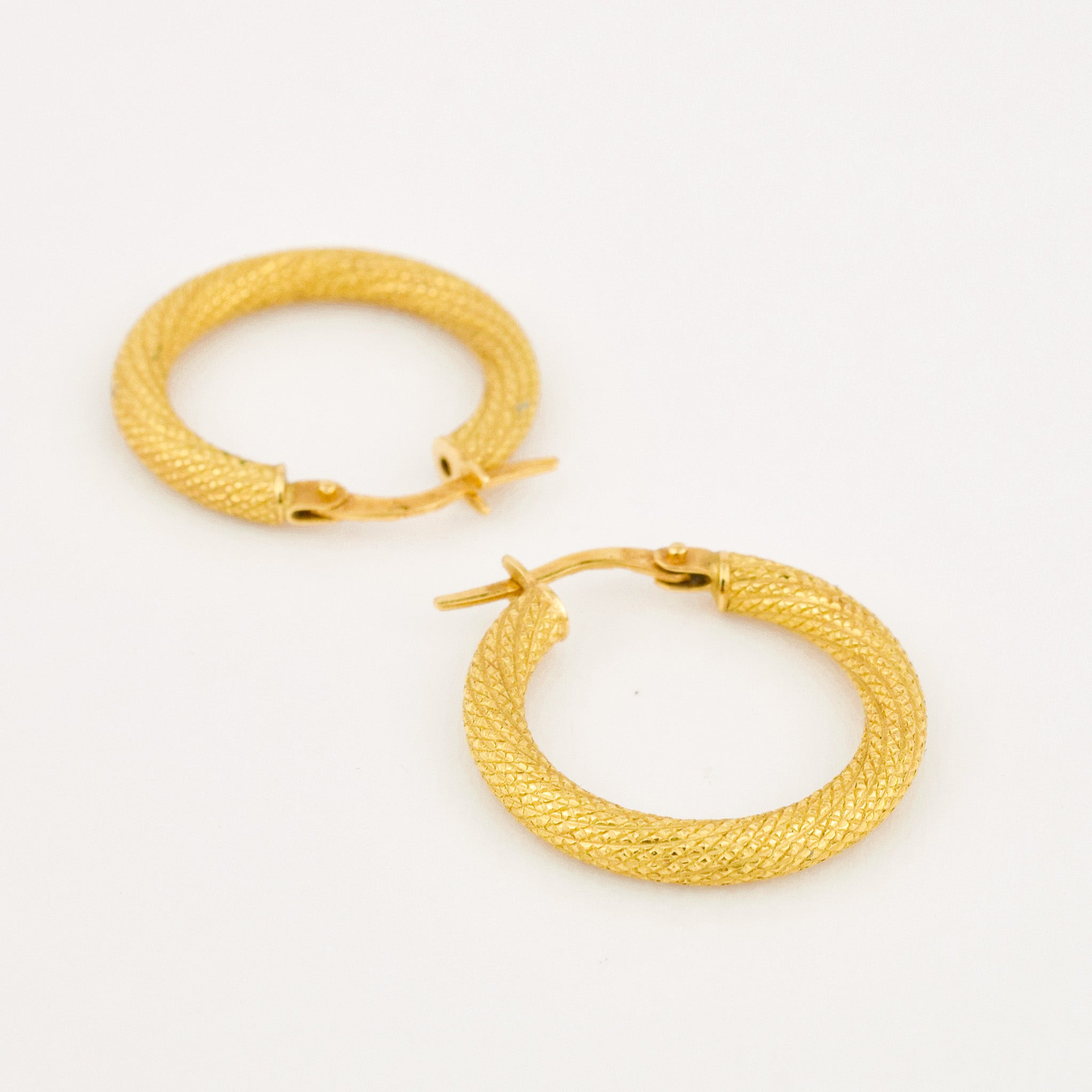 vintage 22.2 mm Microbeaded Hoops