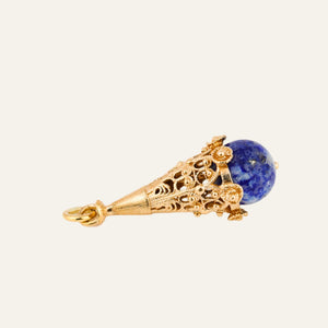 vintage Ornate Lapis Pendant